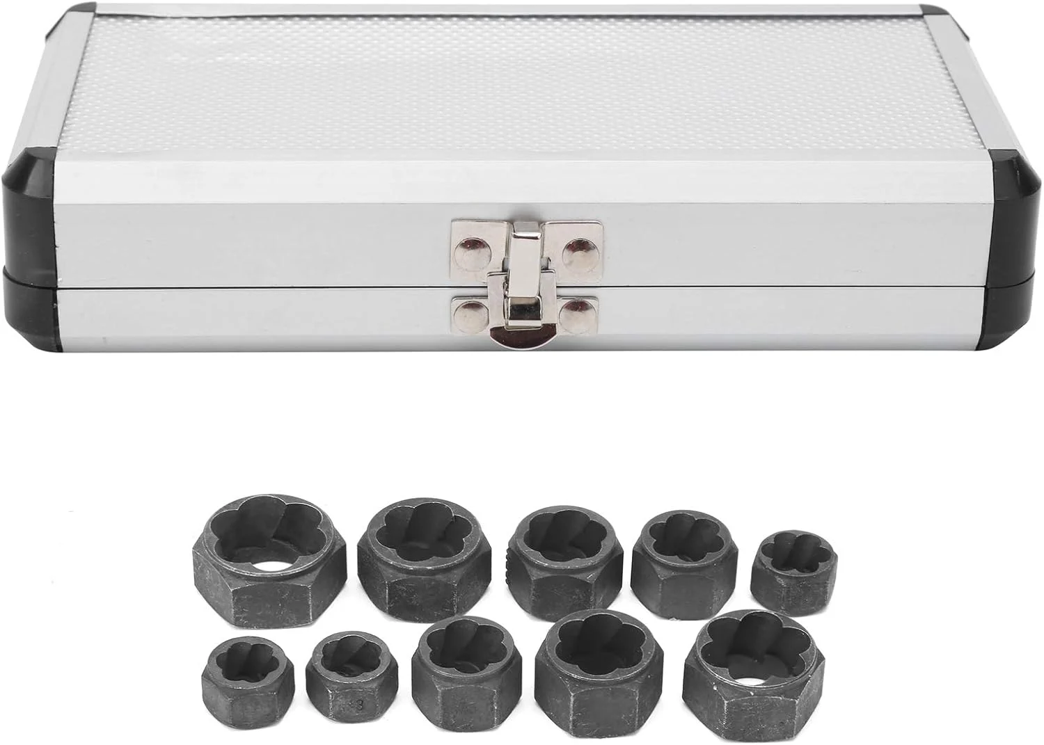 مجموعه 10 عددی ابزار استخراج مهره آسیب دیده، ابزار سخت افزاری قوی و بادوام برای کاربردهای مختلف