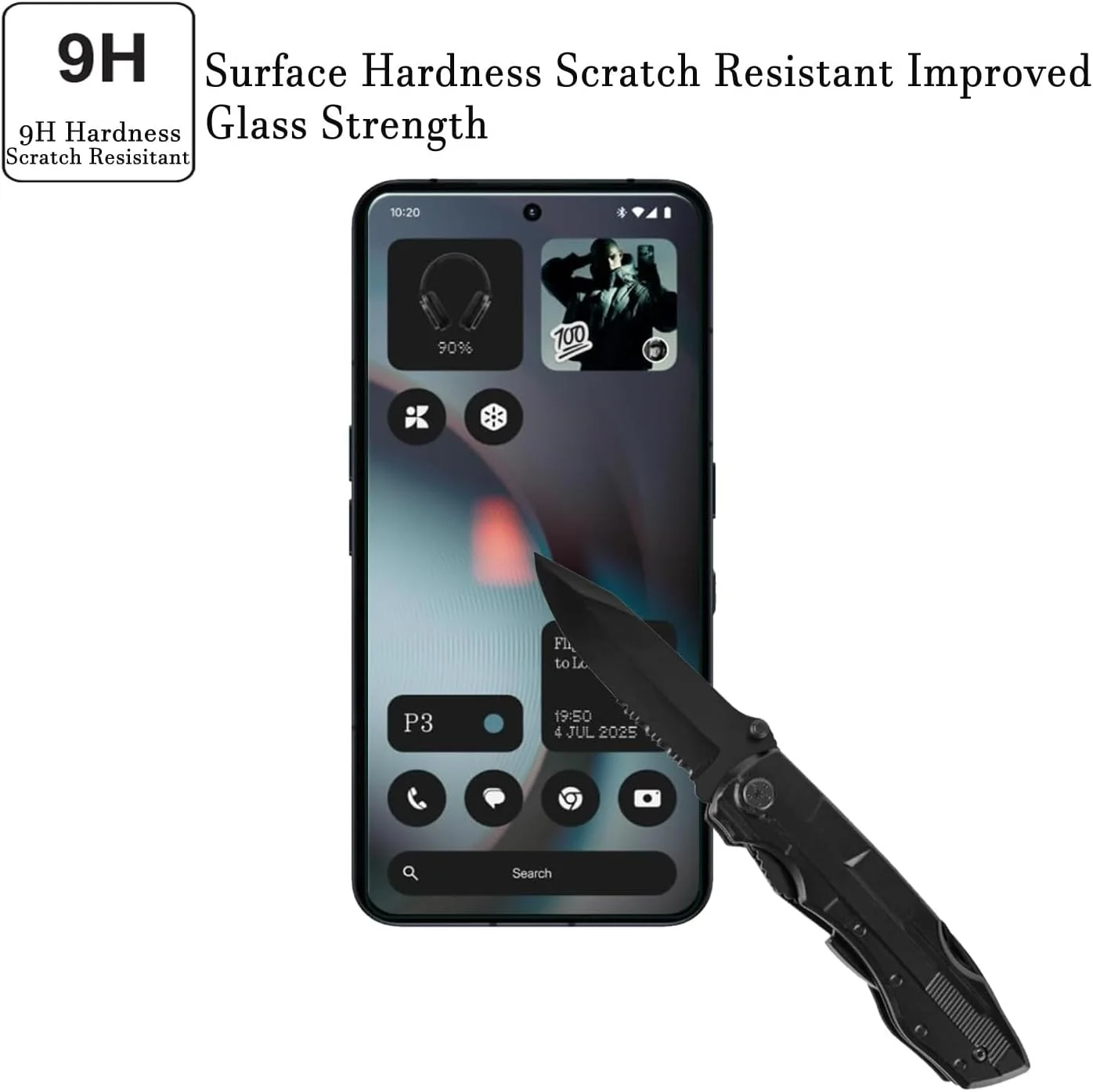 محافظ صفحه نمایش SALMERB برای Nothing Phone 3، پوشش کامل سه بعدی، ضد خش، شفافیت بالا، ضد اثر انگشت، بدون حباب، شیشه حرارت دیده ممتاز (3 عدد)