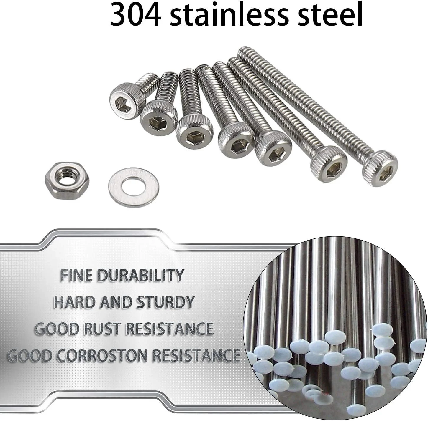 مجموعه 410 عددی پیچ و مهره و واشر سر استوانه ای آلن خور M2 هانتوف، شامل پیچ های M2 در اندازه های 4mm/6mm/8mm/10mm/12mm/16mm/20mm به همراه آچار آلن، پیچ های ماشینی M2، ساخته شده از استیل ضد زنگ 304 مجموعه 410 عددی پیچ و مهره و واشر سر استوانه ای آلن خور M2 هانتوف، شامل پیچ های M2 در اندازه های 4mm/6mm/8mm/10mm/12mm/16mm/20mm به همراه آچار آلن، پیچ های ماشینی M2، ساخته شده از استیل ضد زنگ 304