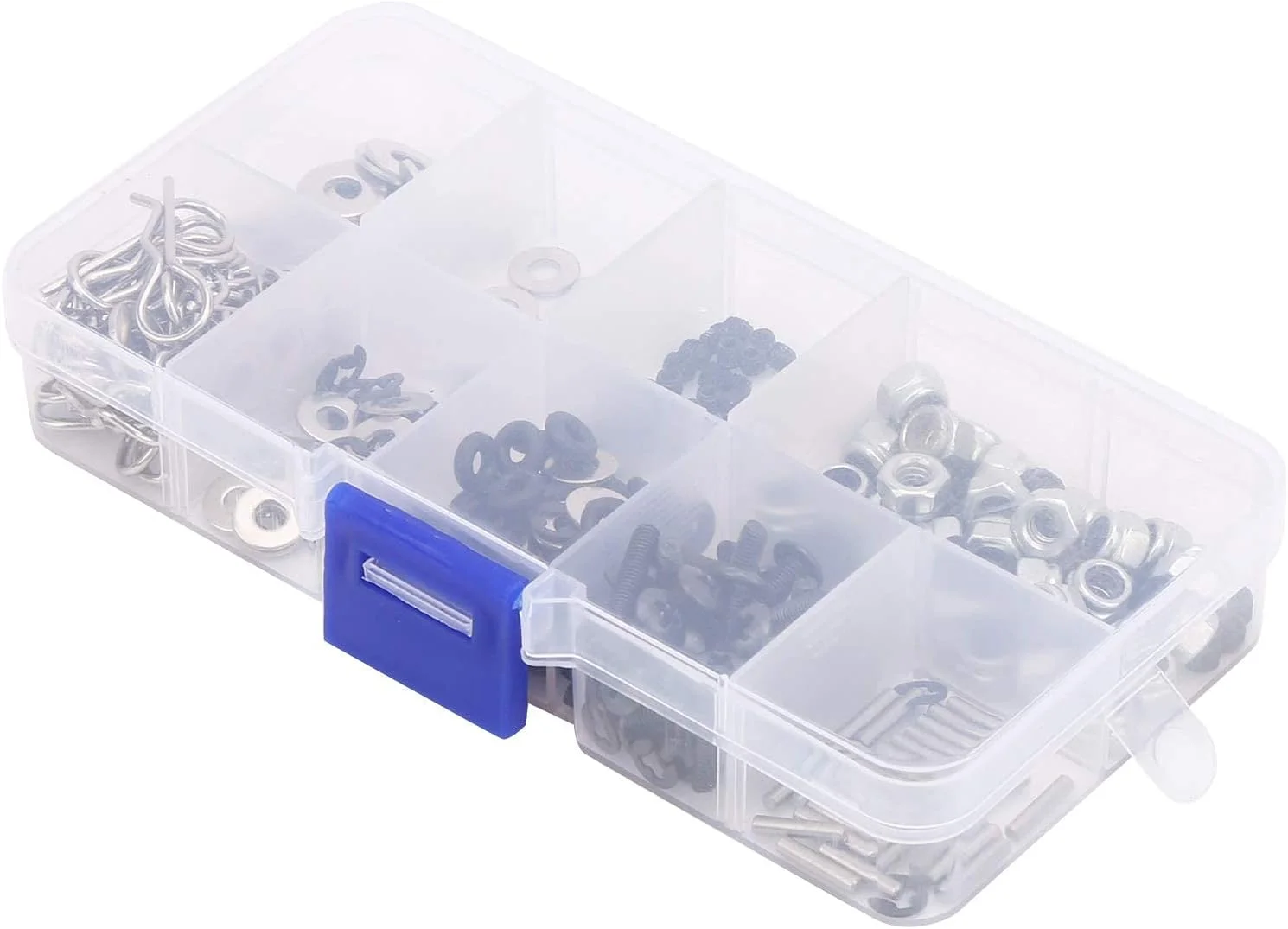 کیت پیچ RC KAKK 340PCS مهره ها پیچ و مهره واشر سخت افزار بست ابزار تعمیر RC مناسب برای ماشین RC HSP 1/10 کیت پیچ RC KAKK 340PCS مهره ها پیچ و مهره واشر سخت افزار بست ابزار تعمیر RC مناسب برای ماشین RC HSP 1/10