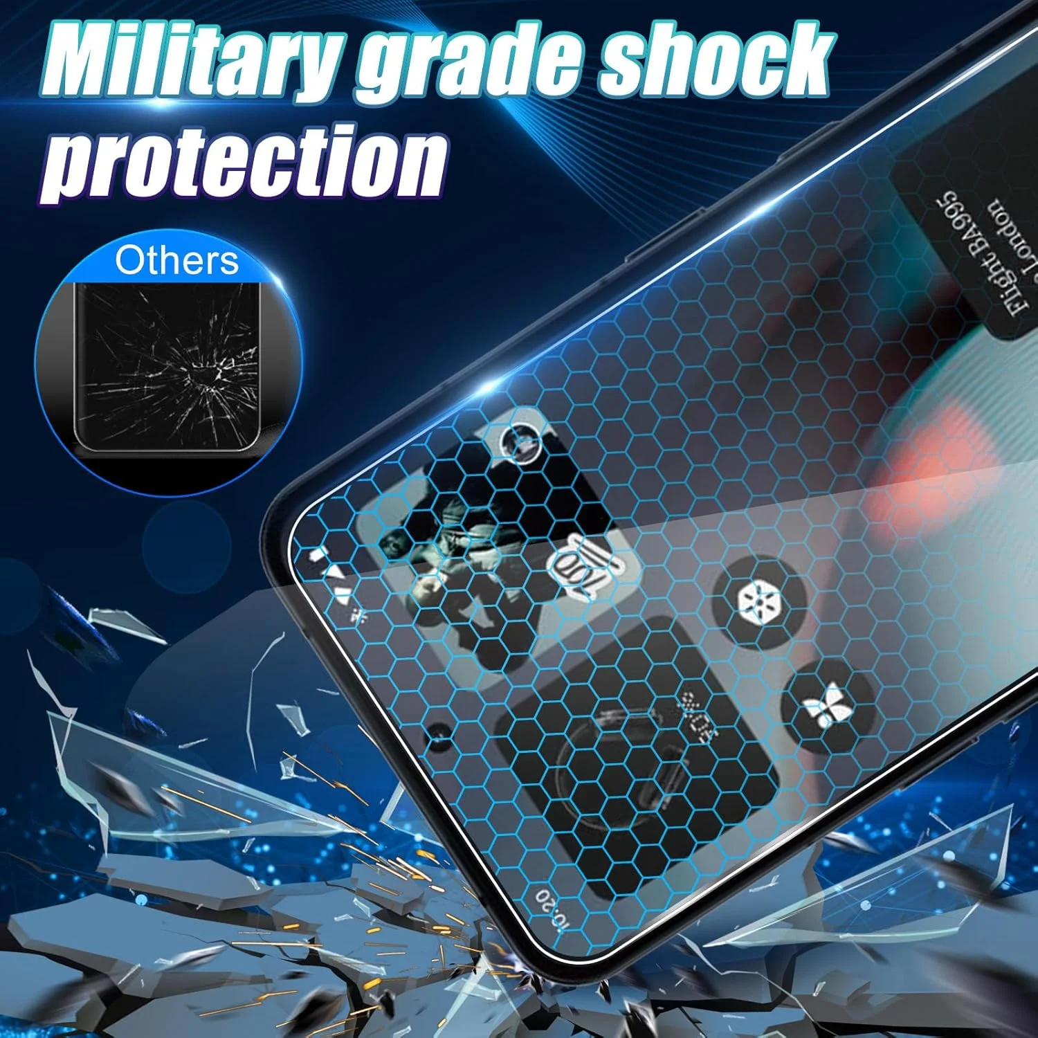 محافظ صفحه نمایش Wookfiss برای Nothing Phone (3)، بسته 2 عددی محافظ صفحه شیشه ای حرارت دیده و 2 محافظ دوربین، سختی 9H، ضد خش، ضد حباب، فیلم محافظ صفحه نمایش شفاف HD