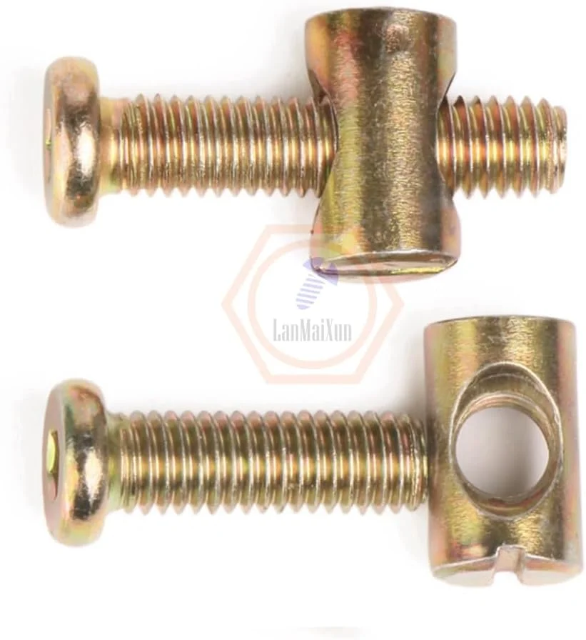 LanMaiXun 10 مجموعه پیچ و مهره M6×100mm با روکش روی، سر استوانه ای شش گوش و مهره های استوانه ای