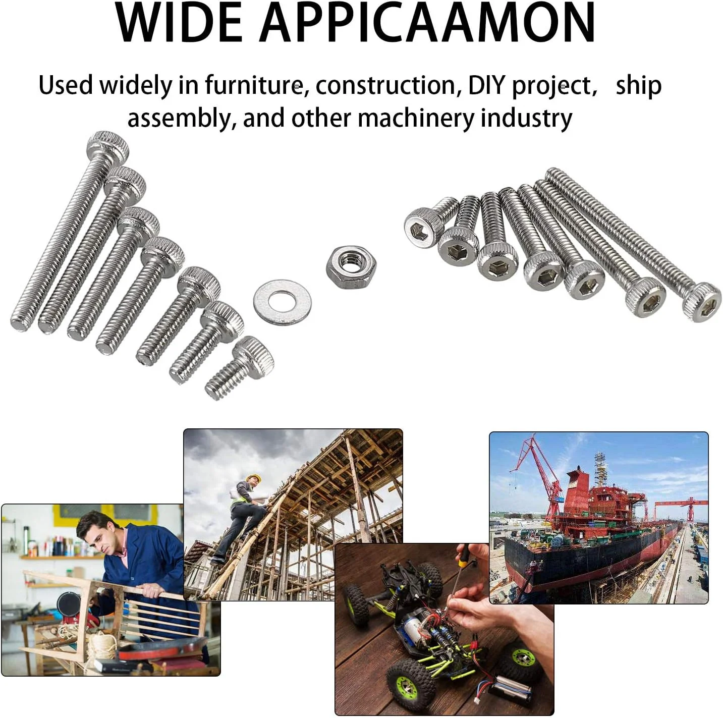 مجموعه 410 عددی پیچ و مهره و واشر سر استوانه ای آلن خور M2 هانتوف، شامل پیچ های M2 در اندازه های 4mm/6mm/8mm/10mm/12mm/16mm/20mm به همراه آچار آلن، پیچ های ماشینی M2، ساخته شده از استیل ضد زنگ 304 مجموعه 410 عددی پیچ و مهره و واشر سر استوانه ای آلن خور M2 هانتوف، شامل پیچ های M2 در اندازه های 4mm/6mm/8mm/10mm/12mm/16mm/20mm به همراه آچار آلن، پیچ های ماشینی M2، ساخته شده از استیل ضد زنگ 304