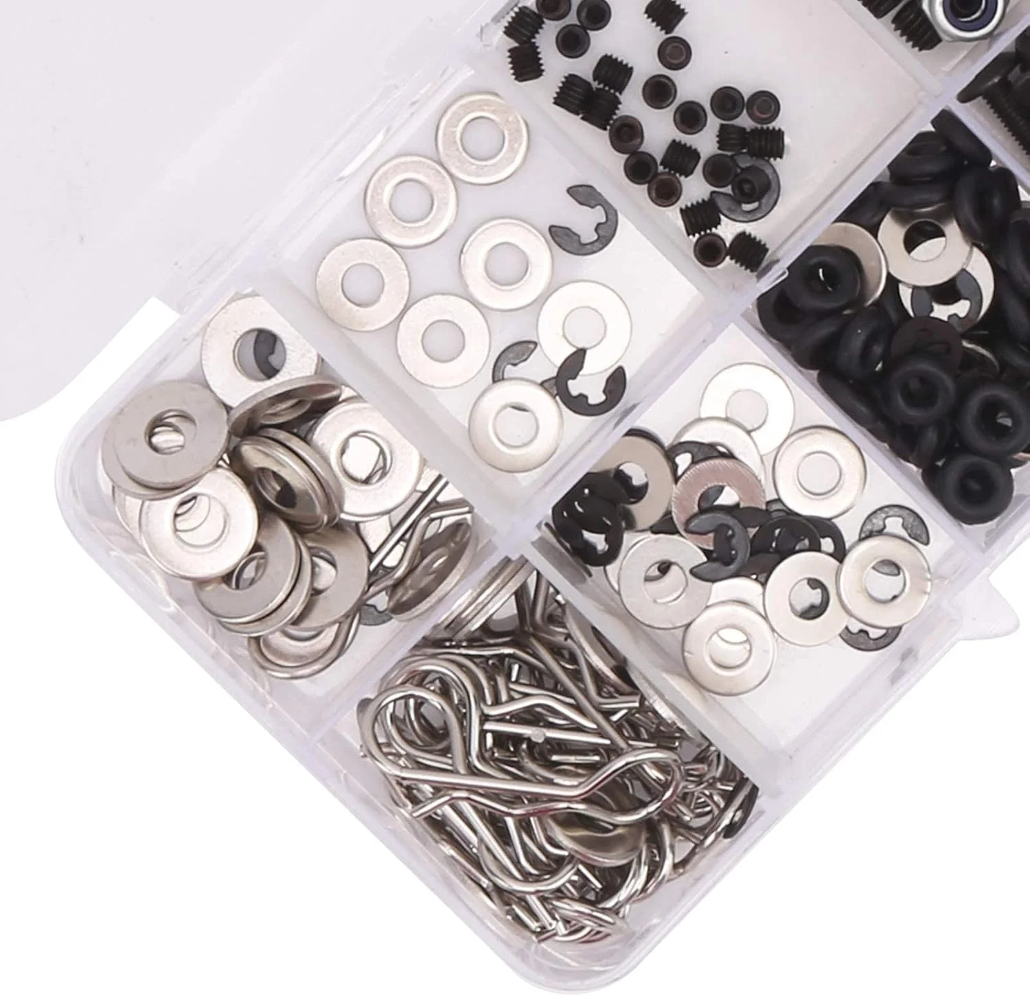 کیت پیچ RC KAKK 340PCS مهره ها پیچ و مهره واشر سخت افزار بست ابزار تعمیر RC مناسب برای ماشین RC HSP 1/10 کیت پیچ RC KAKK 340PCS مهره ها پیچ و مهره واشر سخت افزار بست ابزار تعمیر RC مناسب برای ماشین RC HSP 1/10