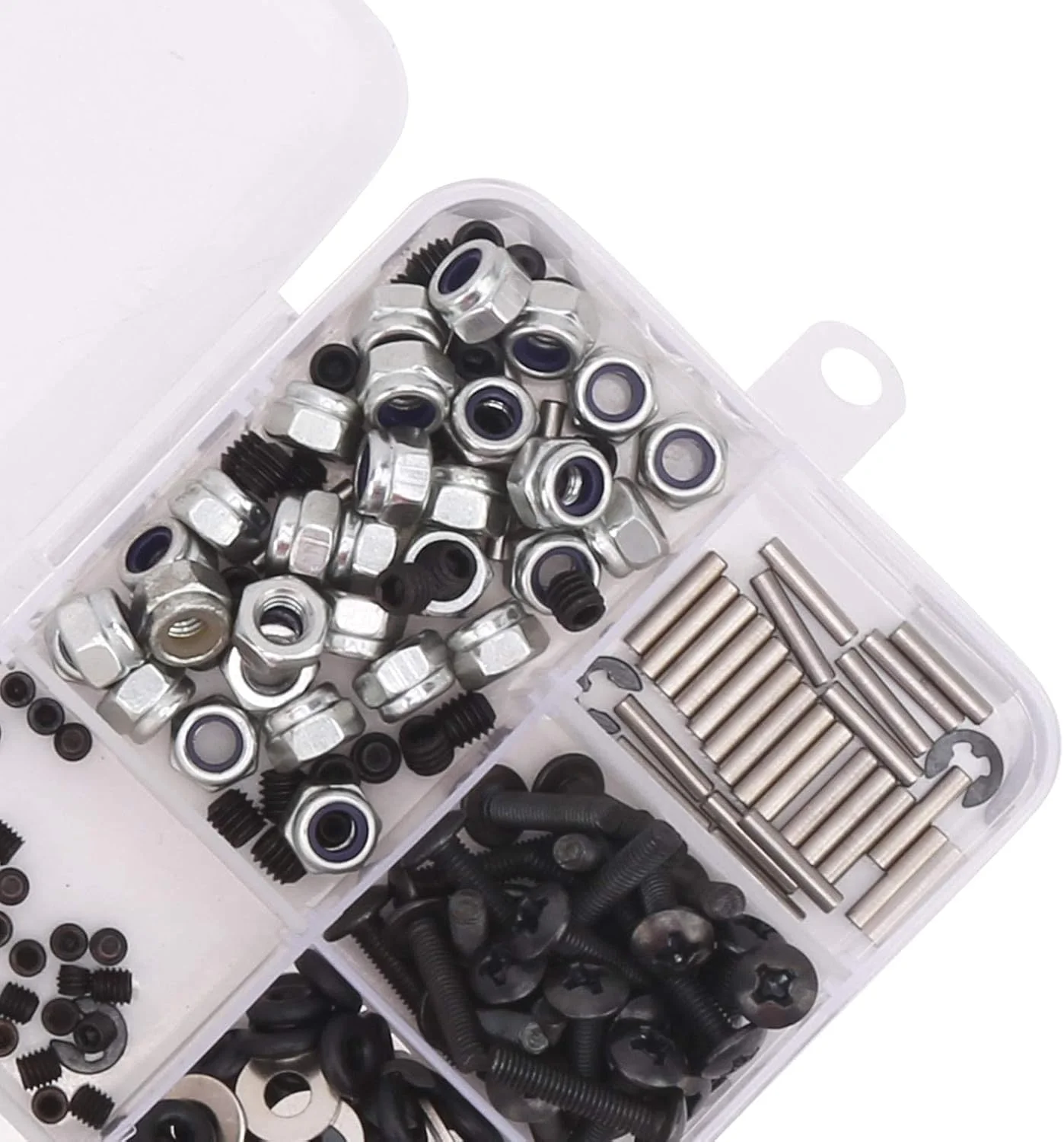 کیت پیچ RC KAKK 340PCS مهره ها پیچ و مهره واشر سخت افزار بست ابزار تعمیر RC مناسب برای ماشین RC HSP 1/10 کیت پیچ RC KAKK 340PCS مهره ها پیچ و مهره واشر سخت افزار بست ابزار تعمیر RC مناسب برای ماشین RC HSP 1/10