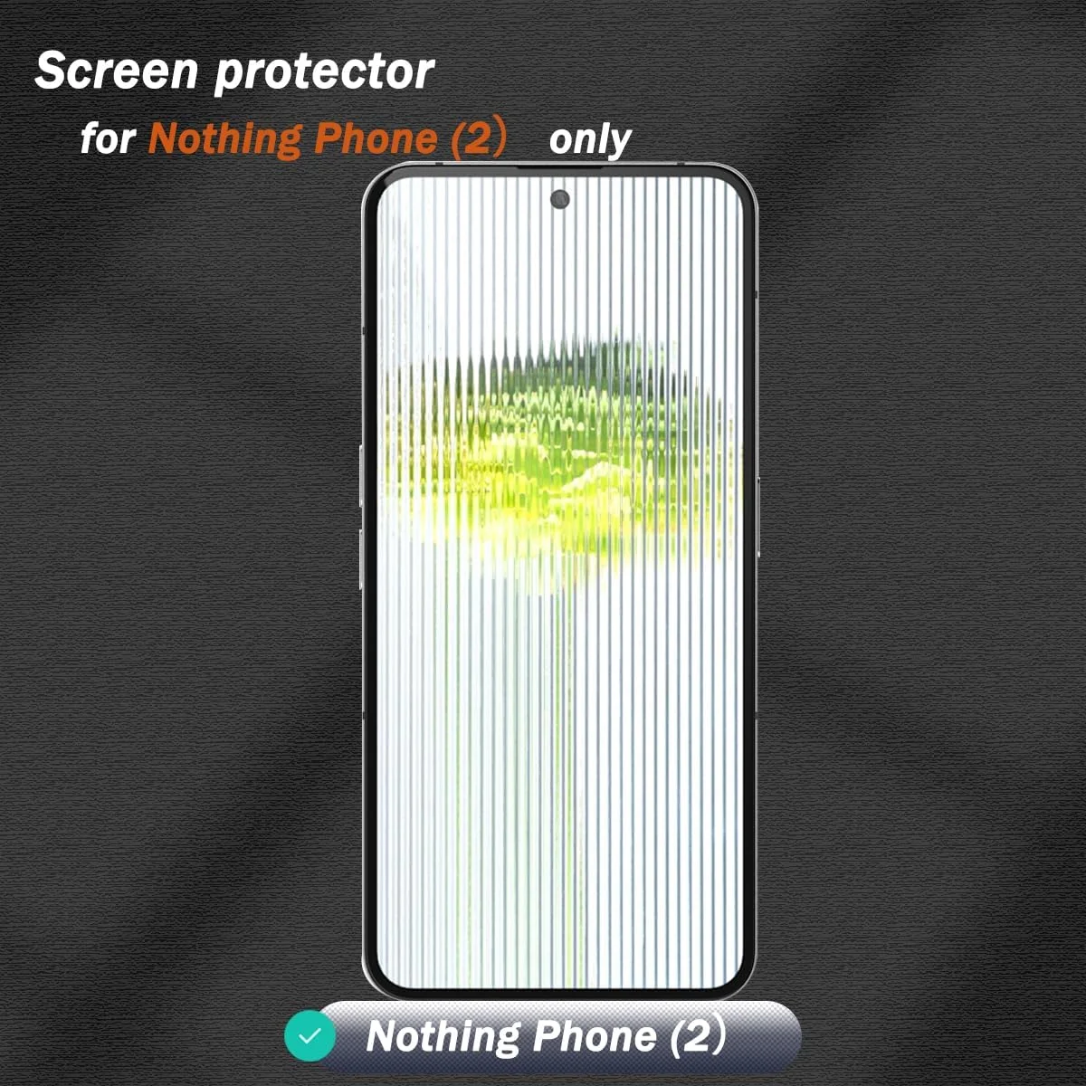 محافظ صفحه نمایش شیشه ای حرارت دیده Zerrshoo برای Nothing Phone 2، شامل 3 عدد محافظ صفحه نمایش و 2 عدد محافظ لنز شیشه ای حرارت دیده ضد خش HD