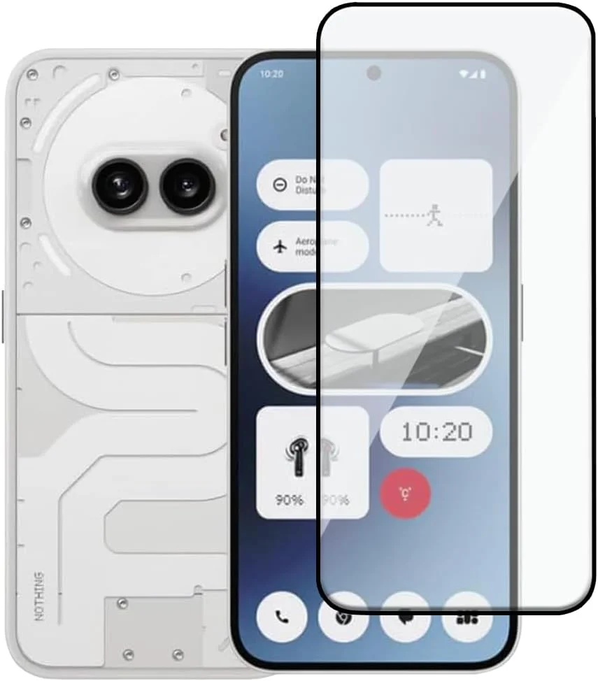 محافظ صفحه نمایش شیشه ای گلسولوژی برای ناتینگ فون 2A، وضوح HD، سختی 9H، سازگار با اثر انگشت