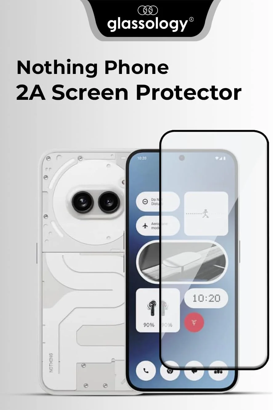 محافظ صفحه نمایش شیشه ای گلسولوژی برای ناتینگ فون 2A، وضوح HD، سختی 9H، سازگار با اثر انگشت