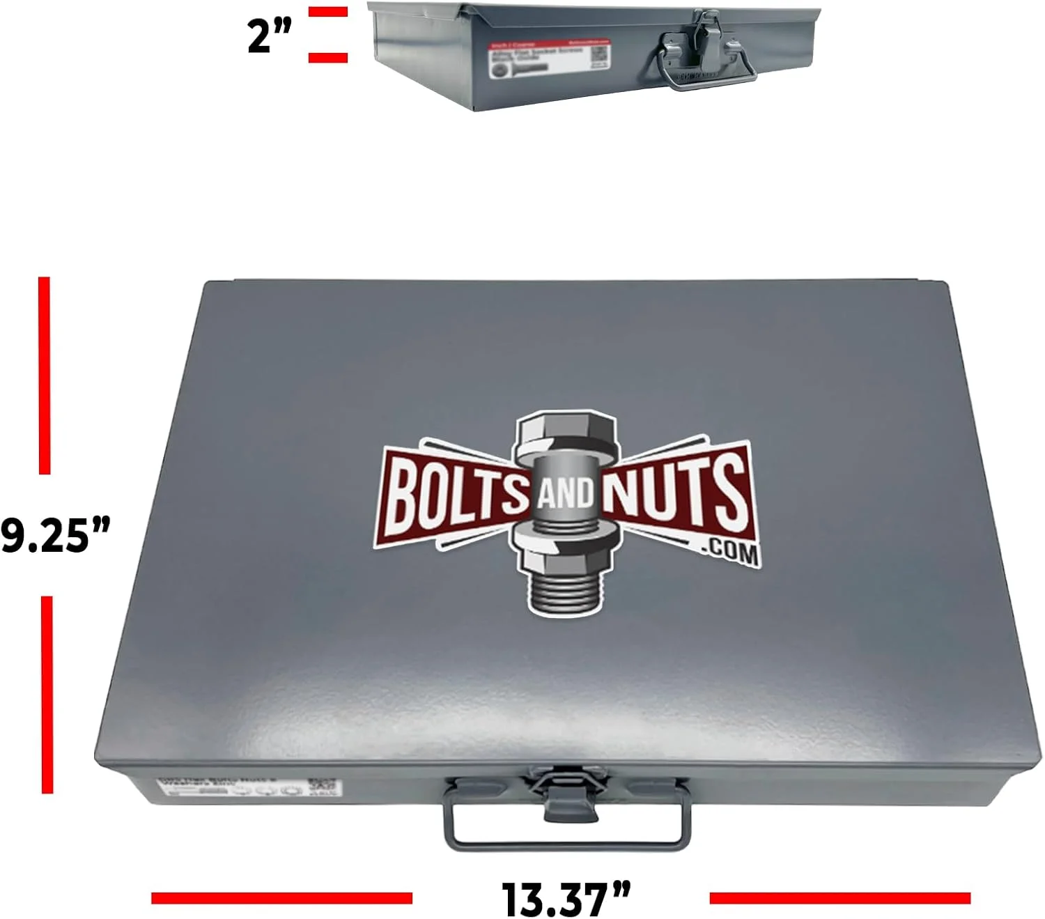 مجموعه پیچ و مهره BoltsandNuts.com شامل پیچ های شش گوش، مهره، واشر تخت و واشر فنری - 574 قطعه!