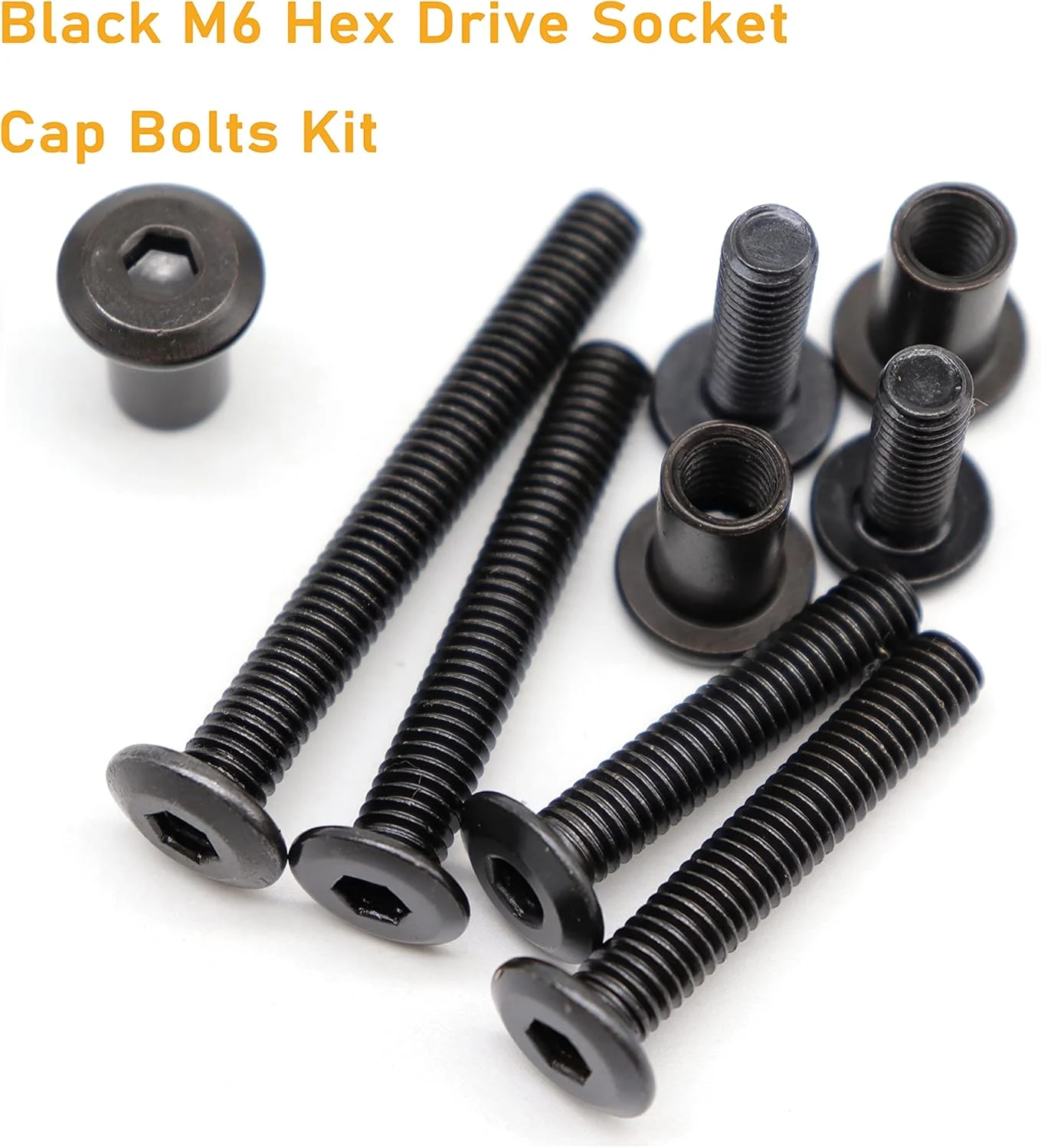 مجموعه 35 عددی پیچ و مهره سرتخت آلن خور M6 مشکی binifiMux، پیچ و مهره مبلمان و تخت خواب، M6x15mm/ 20mm/ 25mm/ 30mm/ 35mm/ 40mm/ 50mm مجموعه 35 عددی پیچ و مهره سرتخت آلن خور M6 مشکی binifiMux، پیچ و مهره مبلمان و تخت خواب، M6x15mm/ 20mm/ 25mm/ 30mm/ 35mm/ 40mm/ 50mm