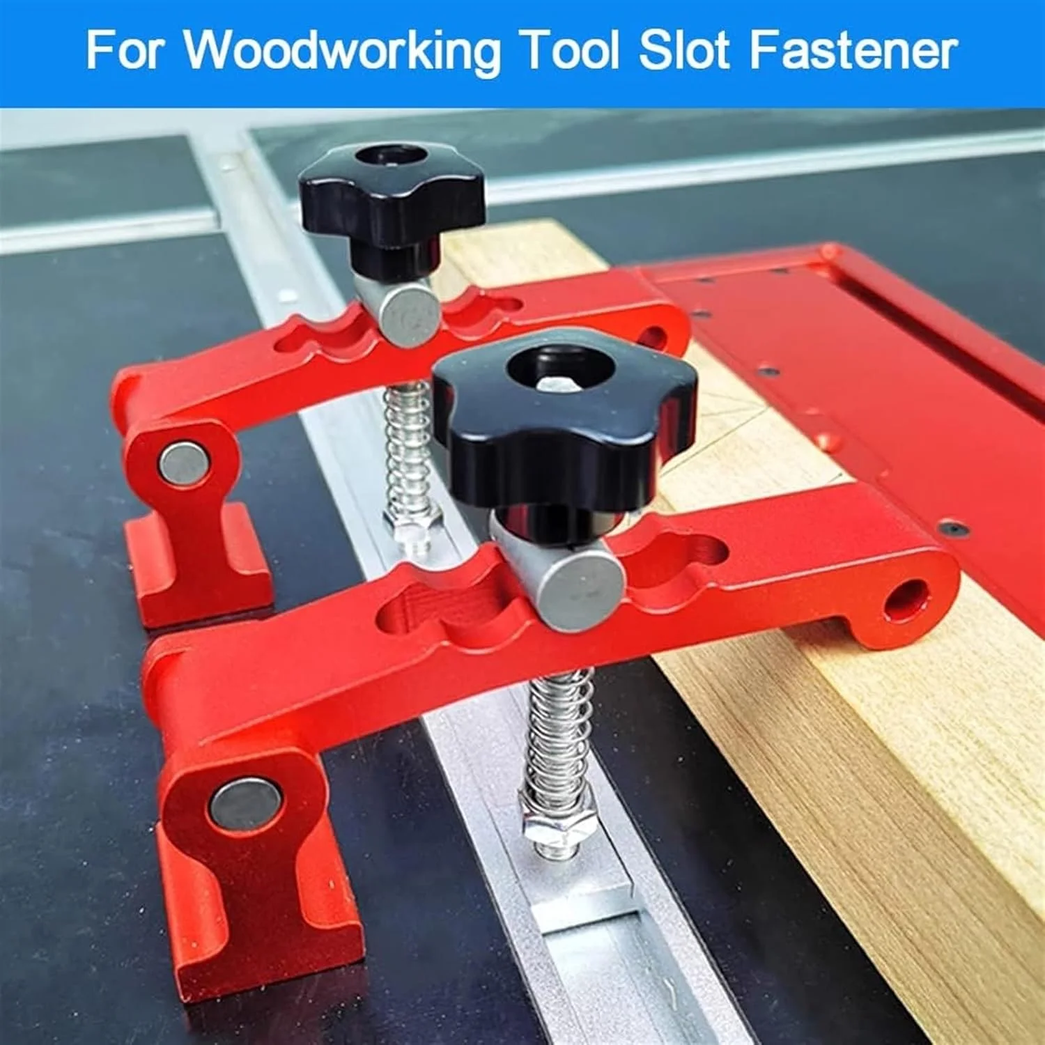 مجموعه 18 عددی بست های T-Slot فروشگاه THE WHITE SHOP از جنس آلیاژ آلومینیوم با مهره های استیل ضد زنگ و دستگیره های پلاستیکی برای ماشین آلات نجاری و فلزکاری، فیکسچرها، جیگ ها، بستن، موقعیت یابی و تثبیت قطعات کار مجموعه 18 عددی بست های T-Slot فروشگاه THE WHITE SHOP از جنس آلیاژ آلومینیوم با مهره های استیل ضد زنگ و دستگیره های پلاستیکی برای ماشین آلات نجاری و فلزکاری، فیکسچرها، جیگ ها، بستن، موقعیت یابی و تثبیت قطعات کار