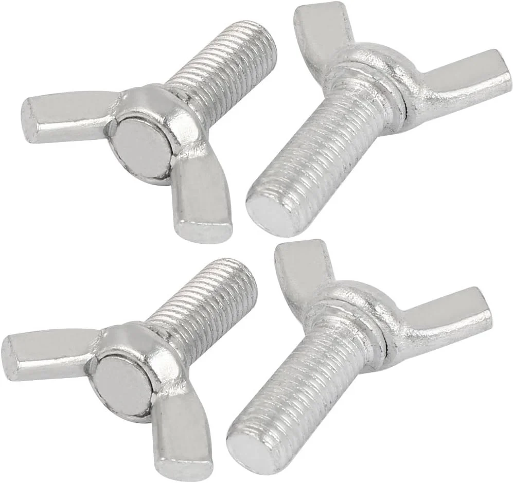 اکسیت کربن (سخت افزار ساختمانی) پیچ بال فولادی مهره پروانه ای پیچ نقره ای M10x25mm 4 عدد اکسیت کربن (سخت افزار ساختمانی) پیچ بال فولادی مهره پروانه ای پیچ نقره ای M10x25mm 4 عدد