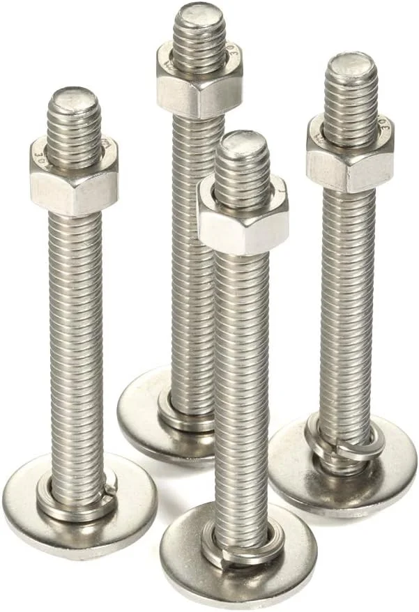 مجموعه 8 عددی پیچ و مهره Mellewell، پیچ های سر شش گوش 1/4-20 x 4 اینچ، مهره ها، واشرهای تخت و قفلی بسیار بزرگ و ضخیم، رزوه کامل، استیل ضد زنگ 18-8، پرداخت براق مجموعه 8 عددی پیچ و مهره Mellewell، پیچ های سر شش گوش 1/4-20 x 4 اینچ، مهره ها، واشرهای تخت و قفلی بسیار بزرگ و ضخیم، رزوه کامل، استیل ضد زنگ 18-8، پرداخت براق