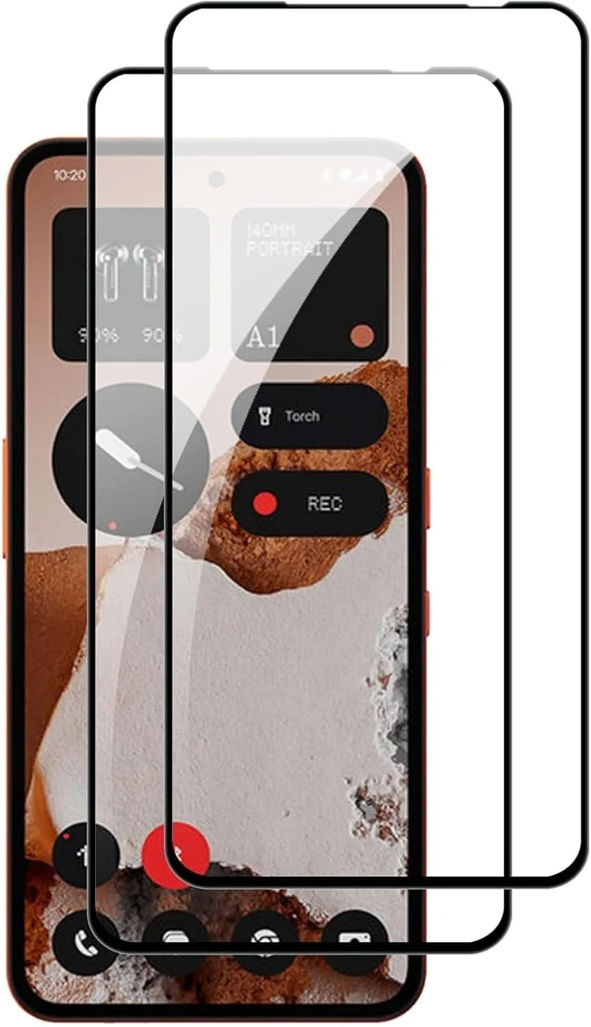 محافظ صفحه نمایش Nothing CMF Phone 2 Pro، چسب کامل، بدون حباب، ضد خش، ضد اثر انگشت، شیشه حرارت دیده لبه منحنی 3D با سختی 9H برای گوشی Nothing CMF Phone 2 Pro مشکی (2 عددی)