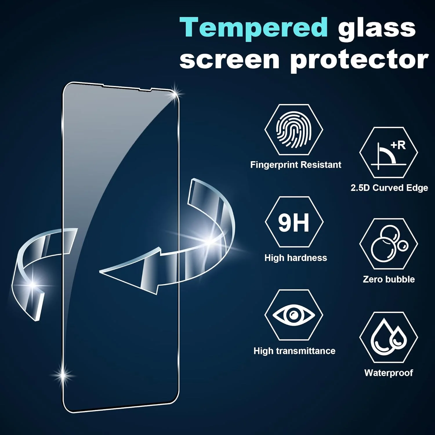 محافظ صفحه نمایش Fhyeugfy برای Nothing Phone (3a) Pro، [بسته 2+2] محافظ صفحه نمایش شیشه ای حرارت دیده + محافظ لنز دوربین، 9H، بدون حباب، ضد خش