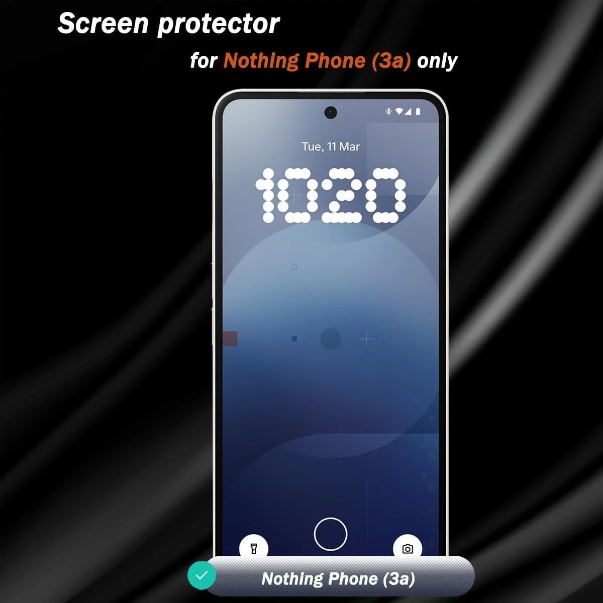 محافظ صفحه نمایش سازگار با Nothing Phone 3A 5G، [بسته 2+2] شیشه حرارت دیده + محافظ لنز دوربین، [ضد خش] [بدون حباب] سختی 9H فیلم شفاف HD برای Nothing Phone (3a) 5G