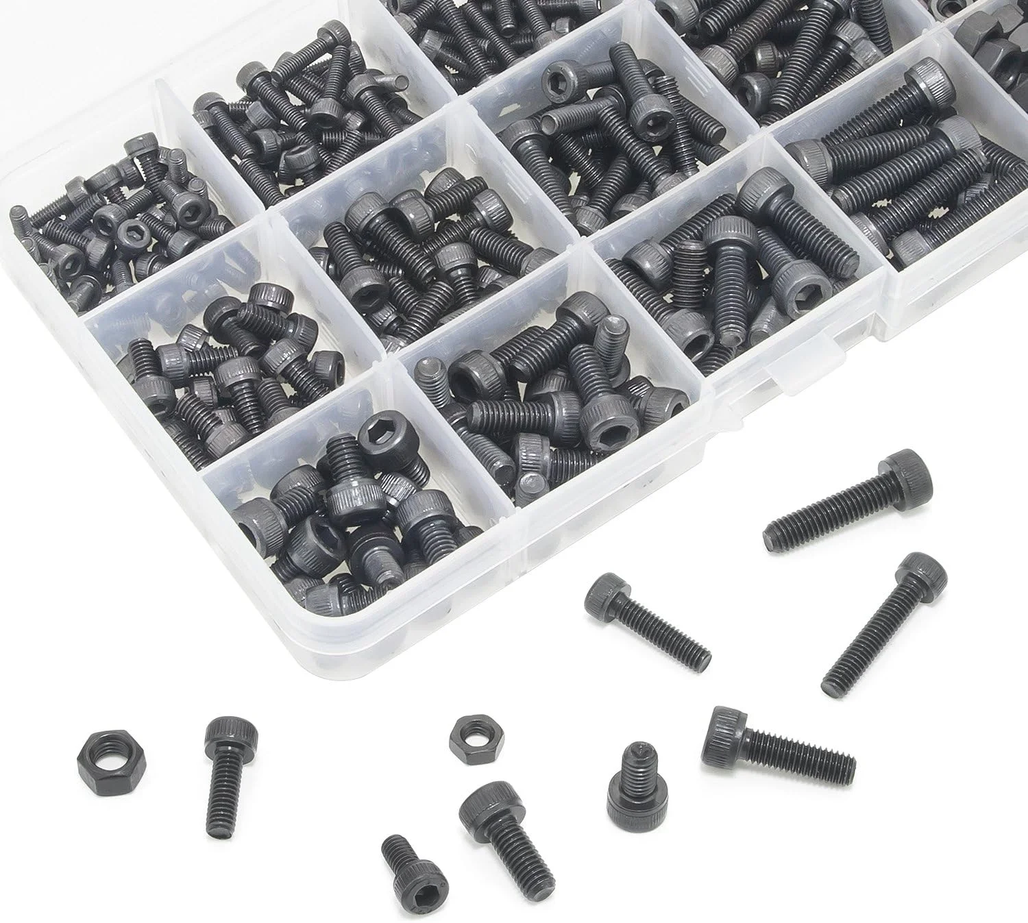 کیت پیچ و مهره آلیاژ فولادی سوکت سر M3 M4 M5، پیچ های سر شش گوش کیت پیچ و مهره آلیاژ فولادی سوکت سر M3 M4 M5، پیچ های سر شش گوش