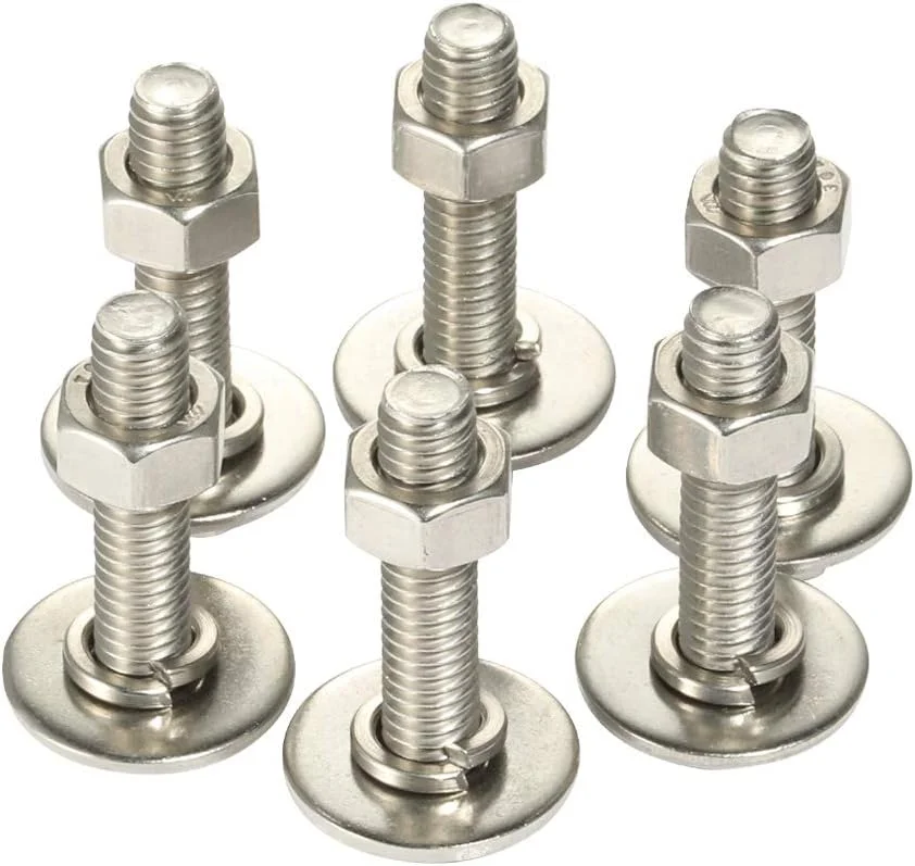 مِلوِل 10 سری پیچ و مهره سر شش گوش 1/4-20 x 1/2 اینچ، مهرهها، واشرهای تخت و فنری بسیار بزرگ و ضخیم، رزوه کامل، استیل ضد زنگ 18-8، پرداخت براق مِلوِل 10 سری پیچ و مهره سر شش گوش 1/4-20 x 1/2 اینچ، مهرهها، واشرهای تخت و فنری بسیار بزرگ و ضخیم، رزوه کامل، استیل ضد زنگ 18-8، پرداخت براق