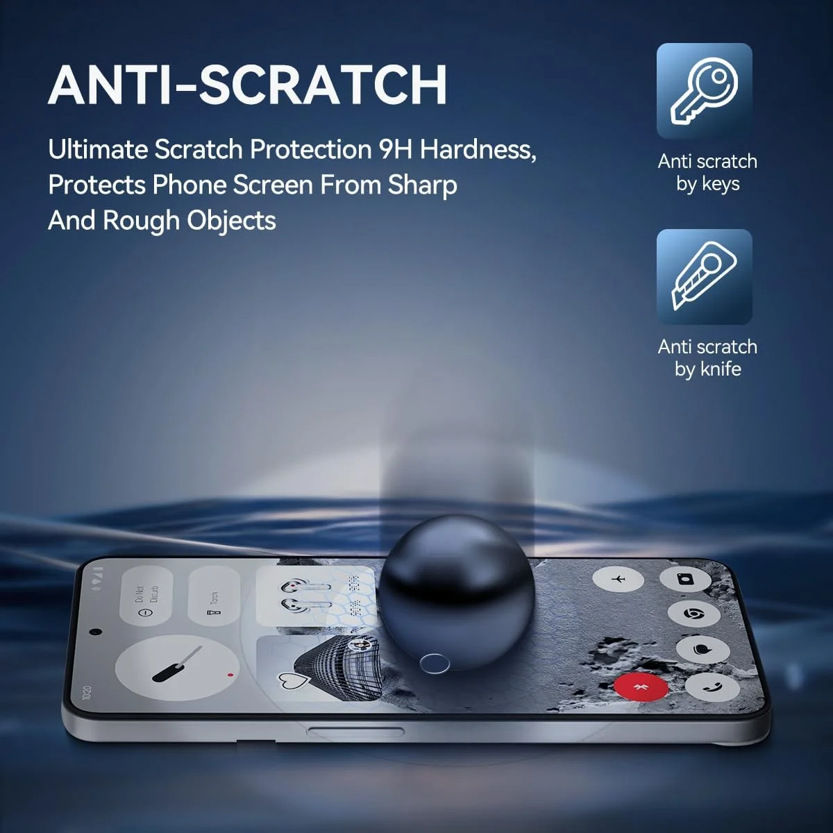 محافظ صفحه نمایش شیشه ای حرارت دیده 9H مدل T Tersely [بسته 3 عددی] برای CMF by Nothing Phone 2 Pro، سازگار با قاب، فوق العاده شفاف، ضد خرد شدن و ضد خش