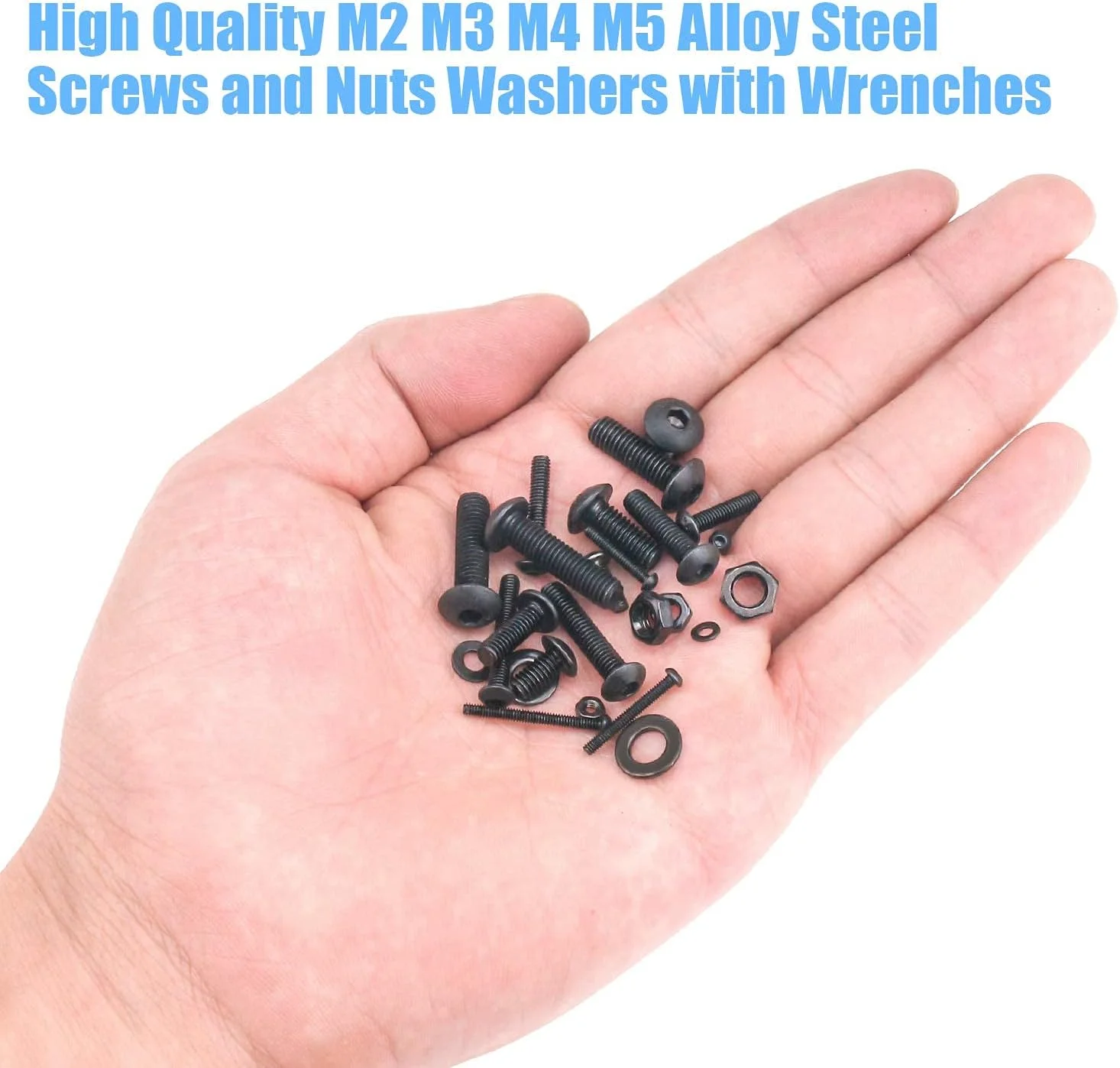 مجموعه 1220 عددی پیچ و مهره و واشر آلیاژ فولادی گرید 10.9 DYWISHKEY با سر دکمه ای شش گوش M2 M3 M4 M5 به همراه آچار آلن مجموعه 1220 عددی پیچ و مهره و واشر آلیاژ فولادی گرید 10.9 DYWISHKEY با سر دکمه ای شش گوش M2 M3 M4 M5 به همراه آچار آلن