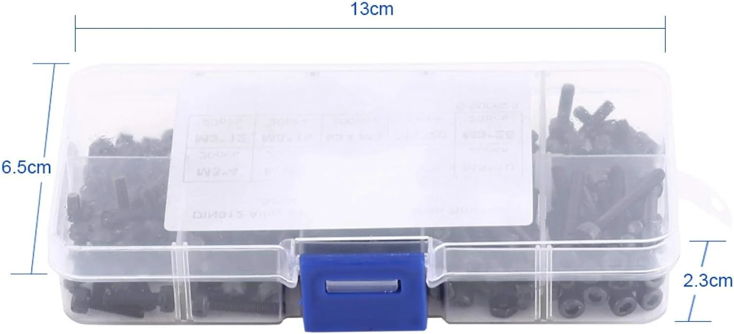 پیچ آلن شاندونگmt - مجموعه پیچ و مهره آلن سر استوانه ای M3، مجموعه اتصالات متریک ماشین، 280 عدد در جعبه پیچ آلن شاندونگmt - مجموعه پیچ و مهره آلن سر استوانه ای M3، مجموعه اتصالات متریک ماشین، 280 عدد در جعبه