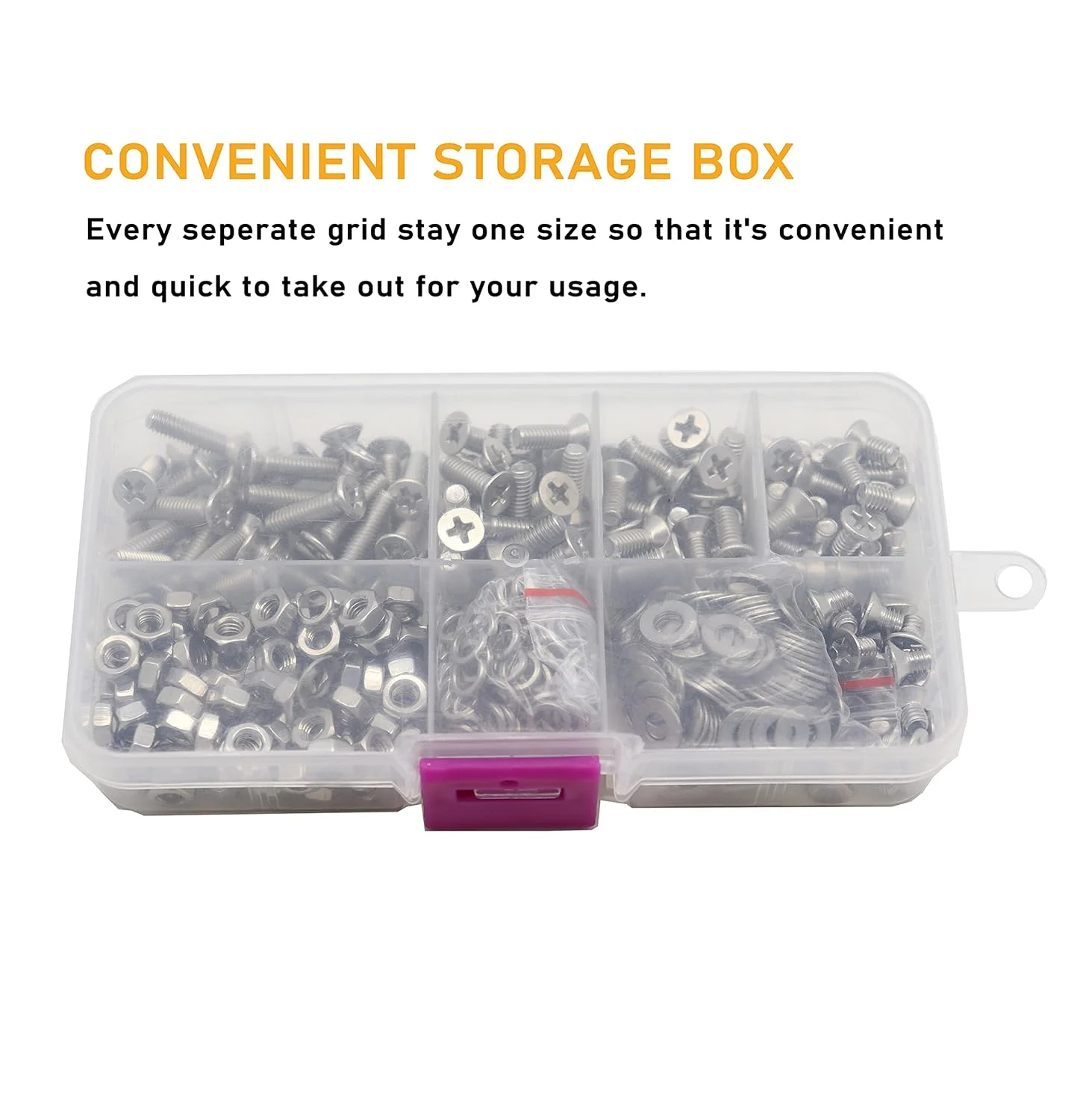 binifiMux مجموعه 550 عددی پیچ و مهره و واشر ماشینی M4 با سر تخت فیلیپس، استیل ضد زنگ 304، M4 x 6mm/ 8mm/ 10mm/ 12mm/ 16mm binifiMux مجموعه 550 عددی پیچ و مهره و واشر ماشینی M4 با سر تخت فیلیپس، استیل ضد زنگ 304، M4 x 6mm/ 8mm/ 10mm/ 12mm/ 16mm