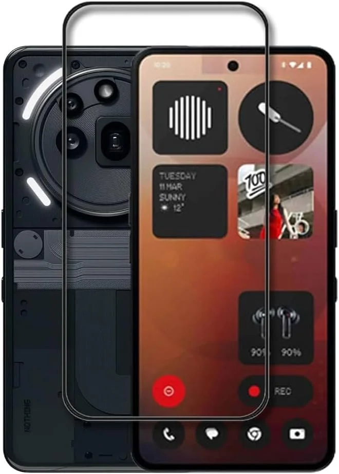 محافظ صفحه نمایش 5D BURAQ برای گوشی ناتینگ CMF Phone 1، پوشش کامل، شیشه حرارت دیده 9H Ultra HD، نصب آسان برای گوشی ناتینگ CMF Phone 1