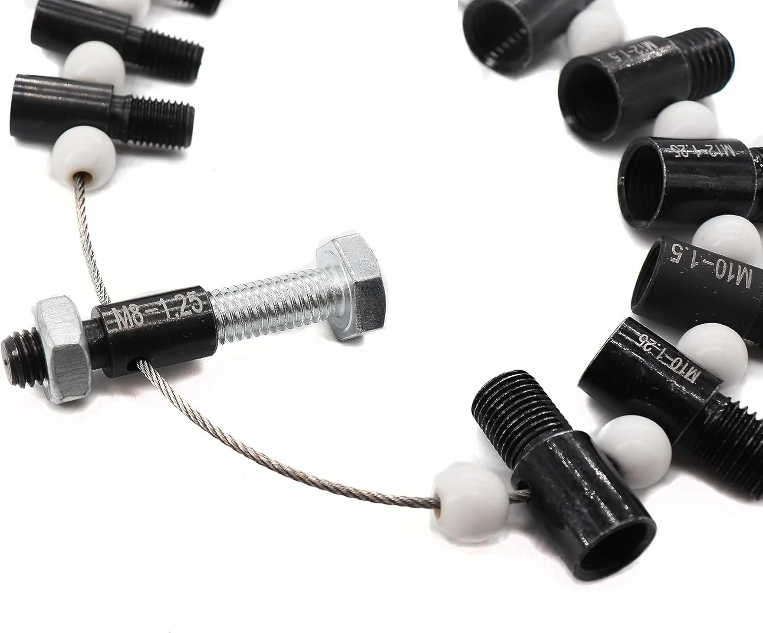 binifiMux ابزار بررسی رزوه پیچ و مهره، ابزار بررسی رزوه پیچ و مهره متریک SAE، 26 گیج نر و ماده، 14 اینچی، 12 متریک