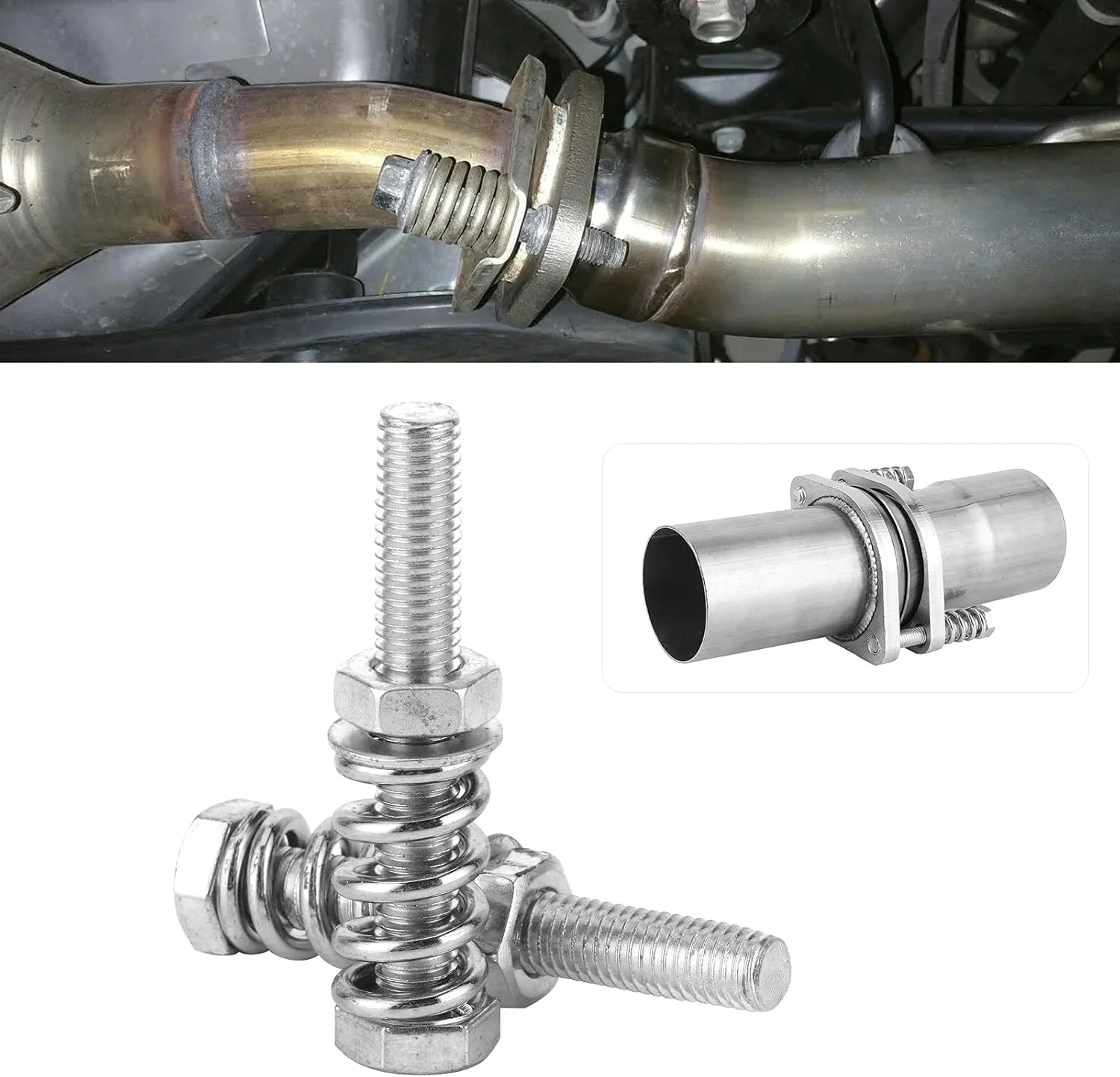 کیت پیچ و مهره فنری اگزوز، کیت پیچ و مهره فنری اگزوز M10x1.5 با سخت افزار واشر جایگزین تعمیر کیت پیچ و مهره فنری اگزوز، کیت پیچ و مهره فنری اگزوز M10x1.5 با سخت افزار واشر جایگزین تعمیر