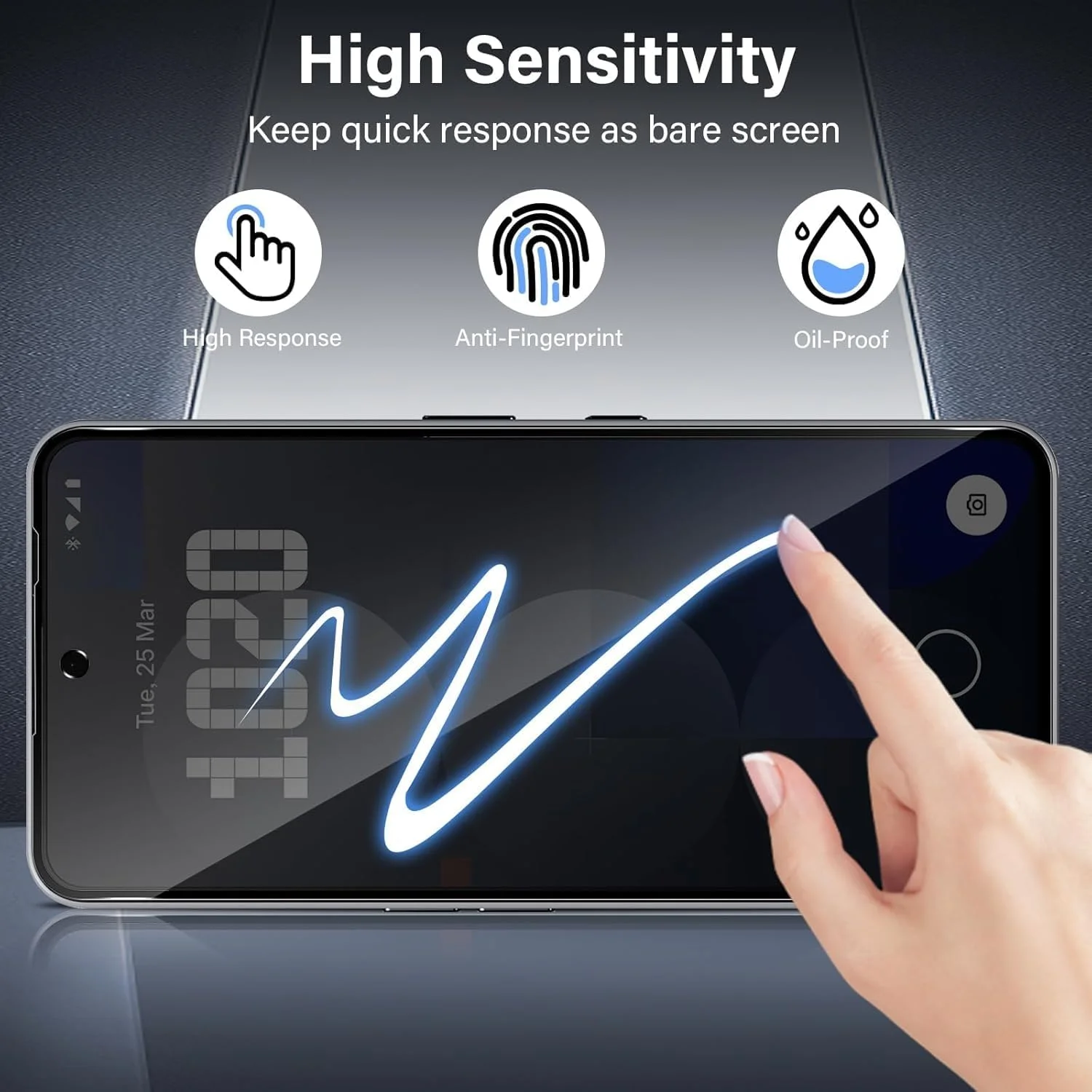 محافظ صفحه نمایش حریم خصوصی شیشه ای حرارتی کجثرV سازگار با ناتینگ فون 3a پرو، محافظ لنز دوربین، فیلم محافظ