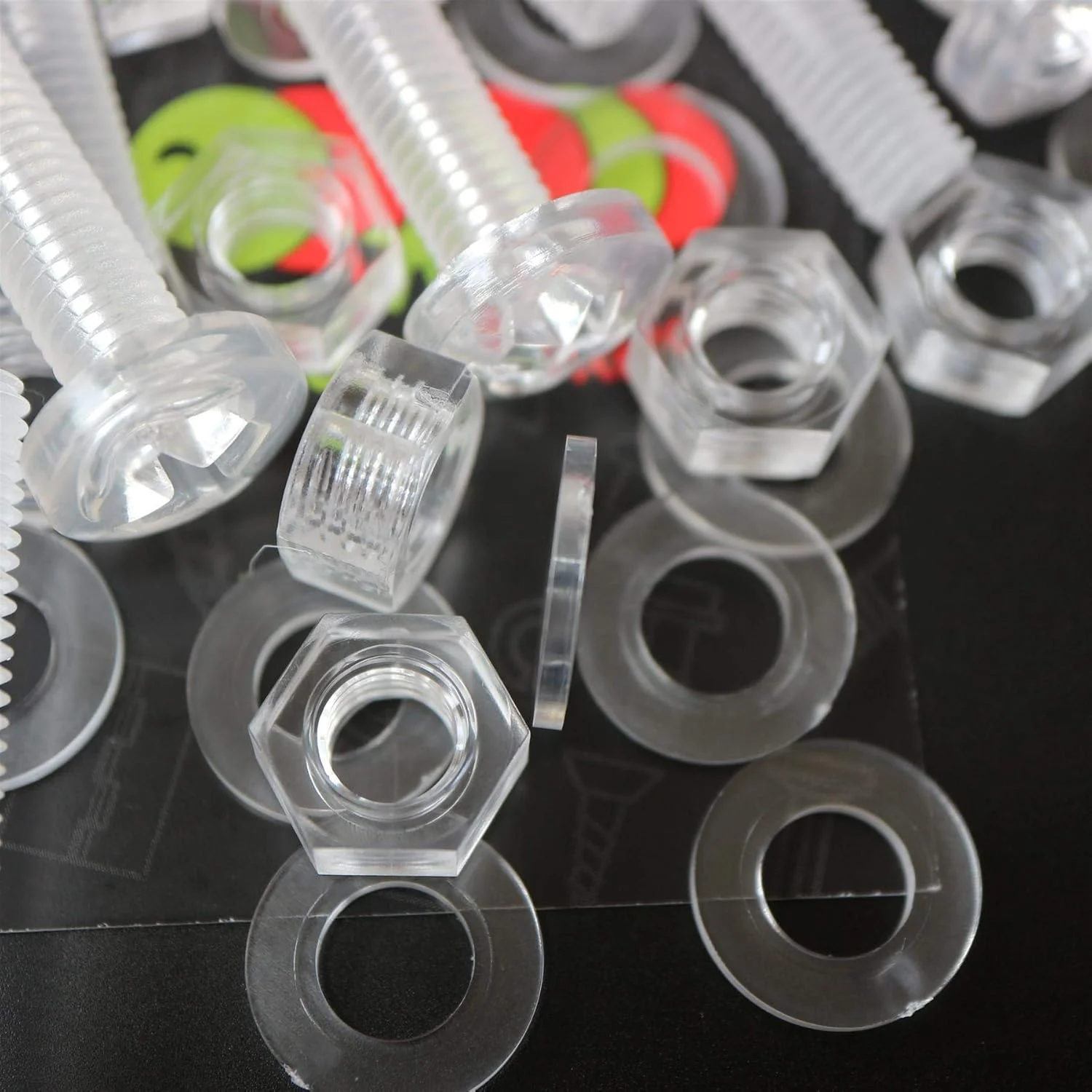 کاترپیلار قرمز بسته 60 عددی مهره، پیچ و واشر پلاستیکی شفاف اکریلیک M6 x 40mm - پیچ های پلاستیکی اکریلیک، 15/64" x 1-37/64 کاترپیلار قرمز بسته 60 عددی مهره، پیچ و واشر پلاستیکی شفاف اکریلیک M6 x 40mm - پیچ های پلاستیکی اکریلیک، 15/64" x 1-37/64