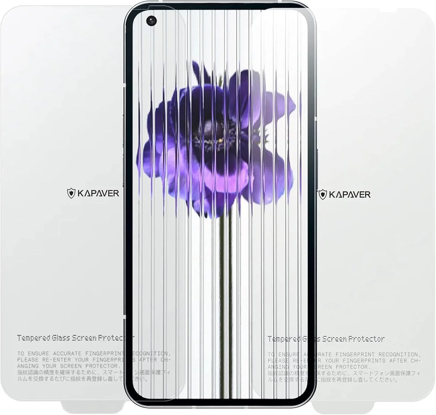 محافظ صفحه نمایش شیشه ای حرارت دیده KAPAVER برای Nothing Phone 1 [لبه به لبه] [چسب کامل] [ضد خش] شیشه حرارت دیده برای Nothing Phone (1) 5G (شفاف، بسته 2 عددی)