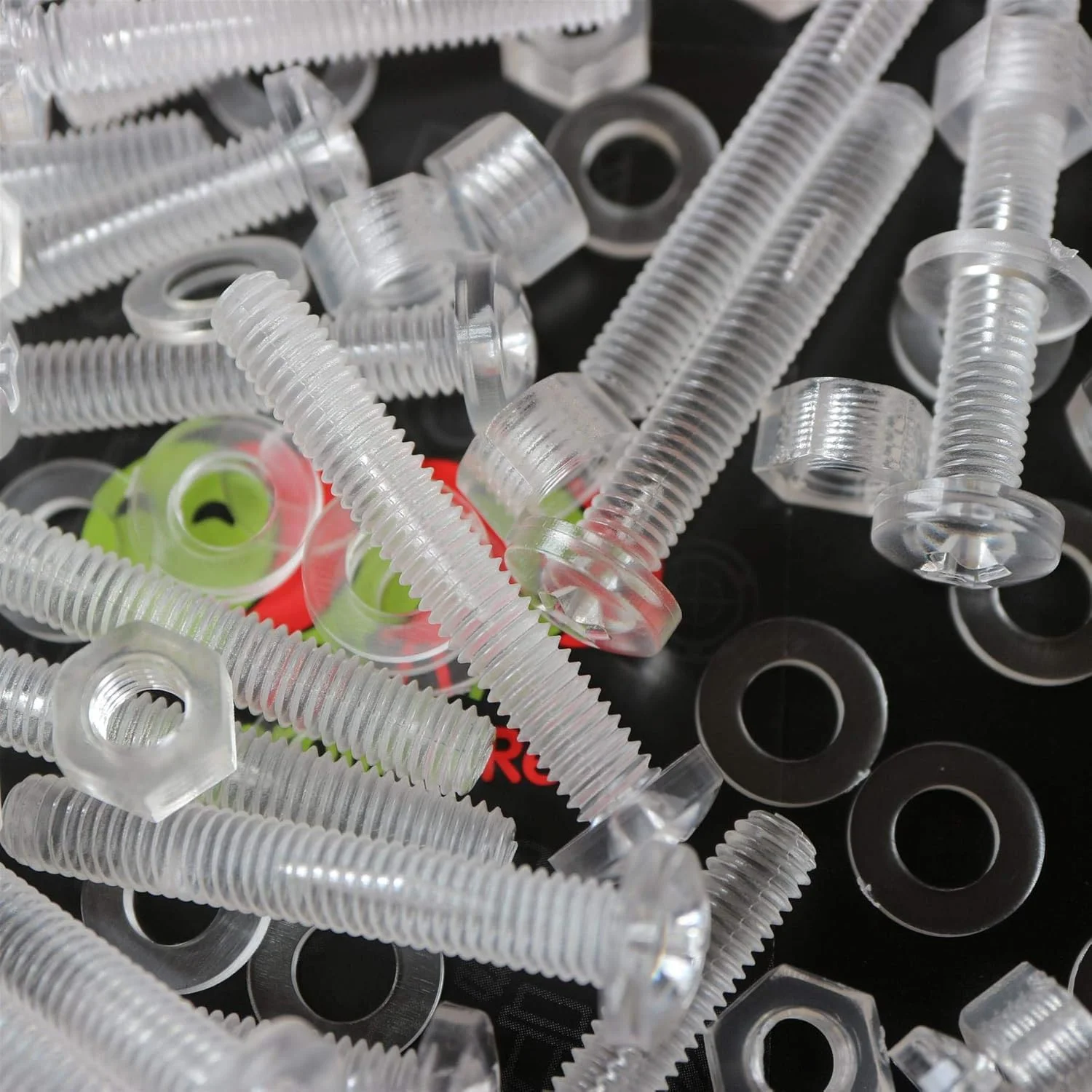 کاترپیلار قرمز بسته 60 عددی مهره، پیچ و واشر پلاستیکی شفاف اکریلیک M6 x 40mm - پیچ های پلاستیکی اکریلیک، 15/64" x 1-37/64 کاترپیلار قرمز بسته 60 عددی مهره، پیچ و واشر پلاستیکی شفاف اکریلیک M6 x 40mm - پیچ های پلاستیکی اکریلیک، 15/64" x 1-37/64