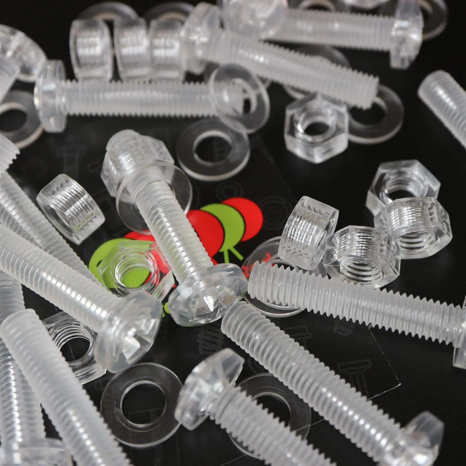 کاترپیلار قرمز بسته 60 عددی مهره، پیچ و واشر پلاستیکی شفاف اکریلیک M6 x 40mm - پیچ های پلاستیکی اکریلیک، 15/64" x 1-37/64 کاترپیلار قرمز بسته 60 عددی مهره، پیچ و واشر پلاستیکی شفاف اکریلیک M6 x 40mm - پیچ های پلاستیکی اکریلیک، 15/64" x 1-37/64