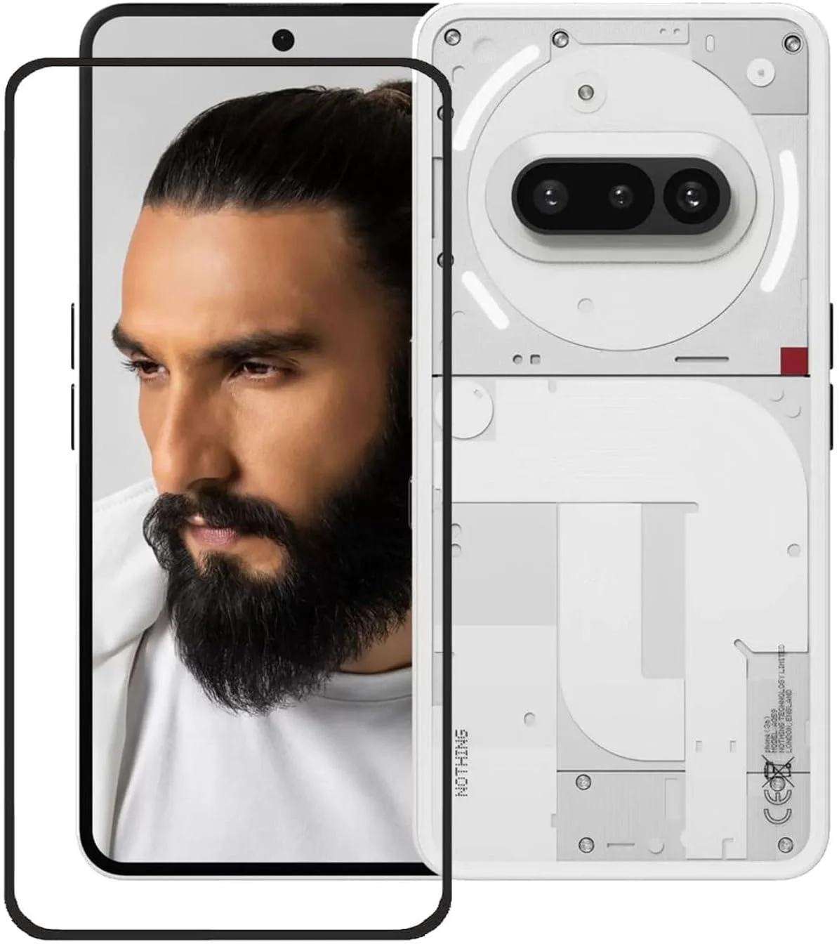 Screen Protector for Nothing Phone 3A Tempered Glass Screen Protector 9H Hardness Anti Fingerprint Scratch Resistance for Nothing Phone 3A