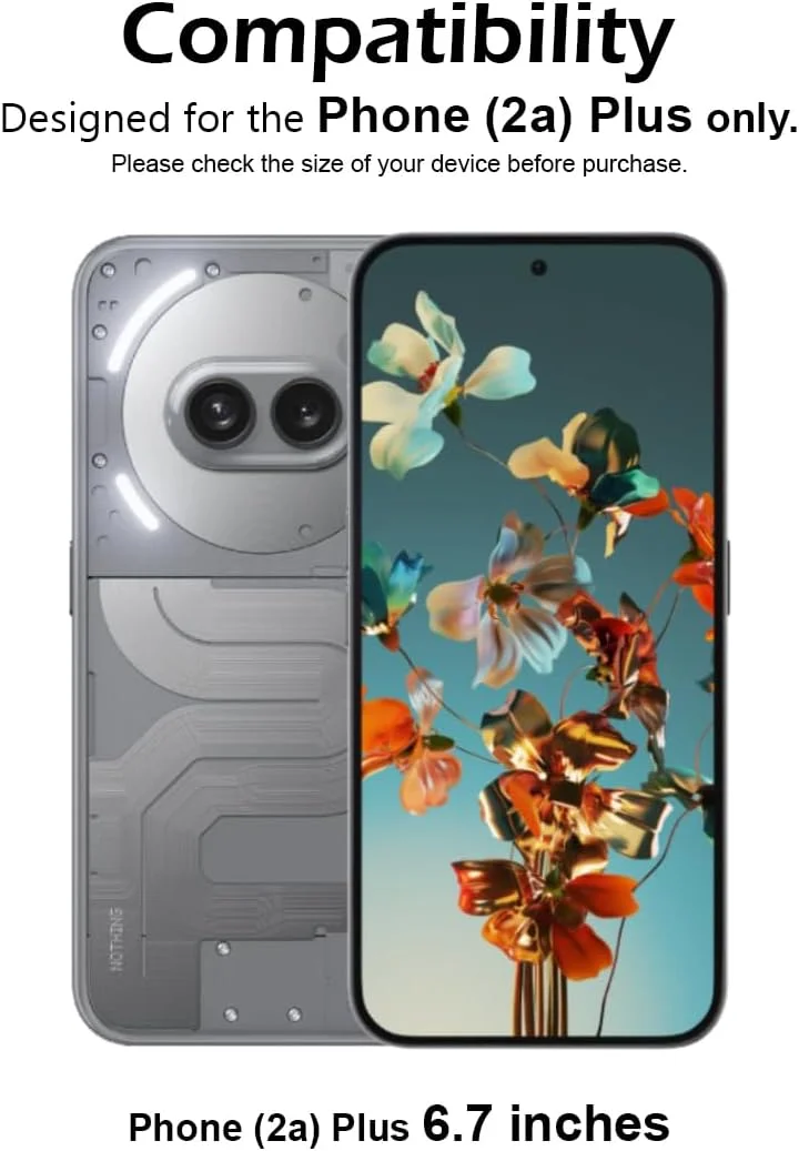 محافظ صفحه نمایش گجت شیلد برای ناتینگ فون 2A پلاس، فیلم شیشه ای حرارت دیده با سختی 9H، نصب آسان بدون حباب، پوشش کامل، ضد خش و حساس به لمس