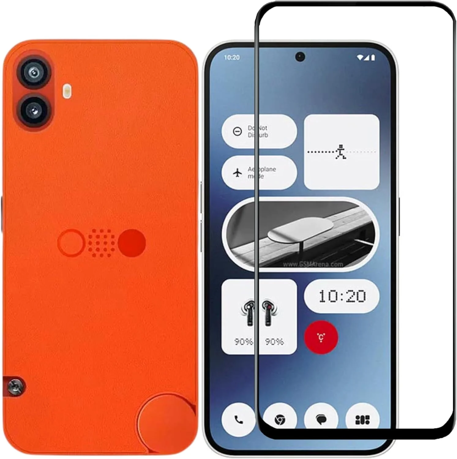 Nothing CMF Phone 1 Screen Protector Glass Full Glue Tempered Screen Guard Anti-Fingerprints Shatter-Resistant for Nothing CMF Phone 1 2024 Black