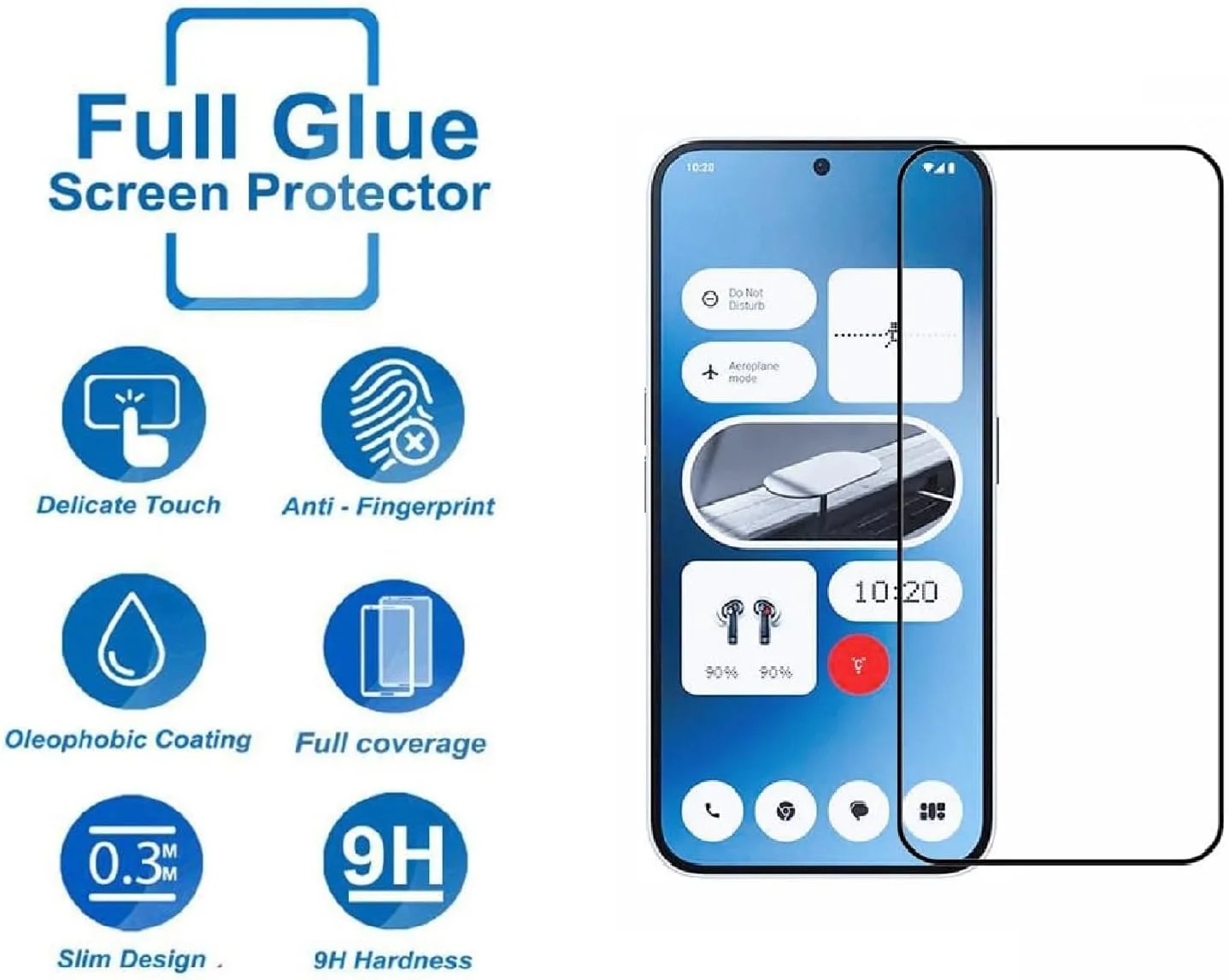 Screen Protector for Nothing Phone 3A Tempered Glass Screen Protector 9H Hardness Anti Fingerprint Scratch Resistance for Nothing Phone 3A Screen Protector for Nothing Phone 3A Tempered Glass Screen Protector 9H Hardness Anti Fingerprint Scratch Resistance for Nothing Phone 3A