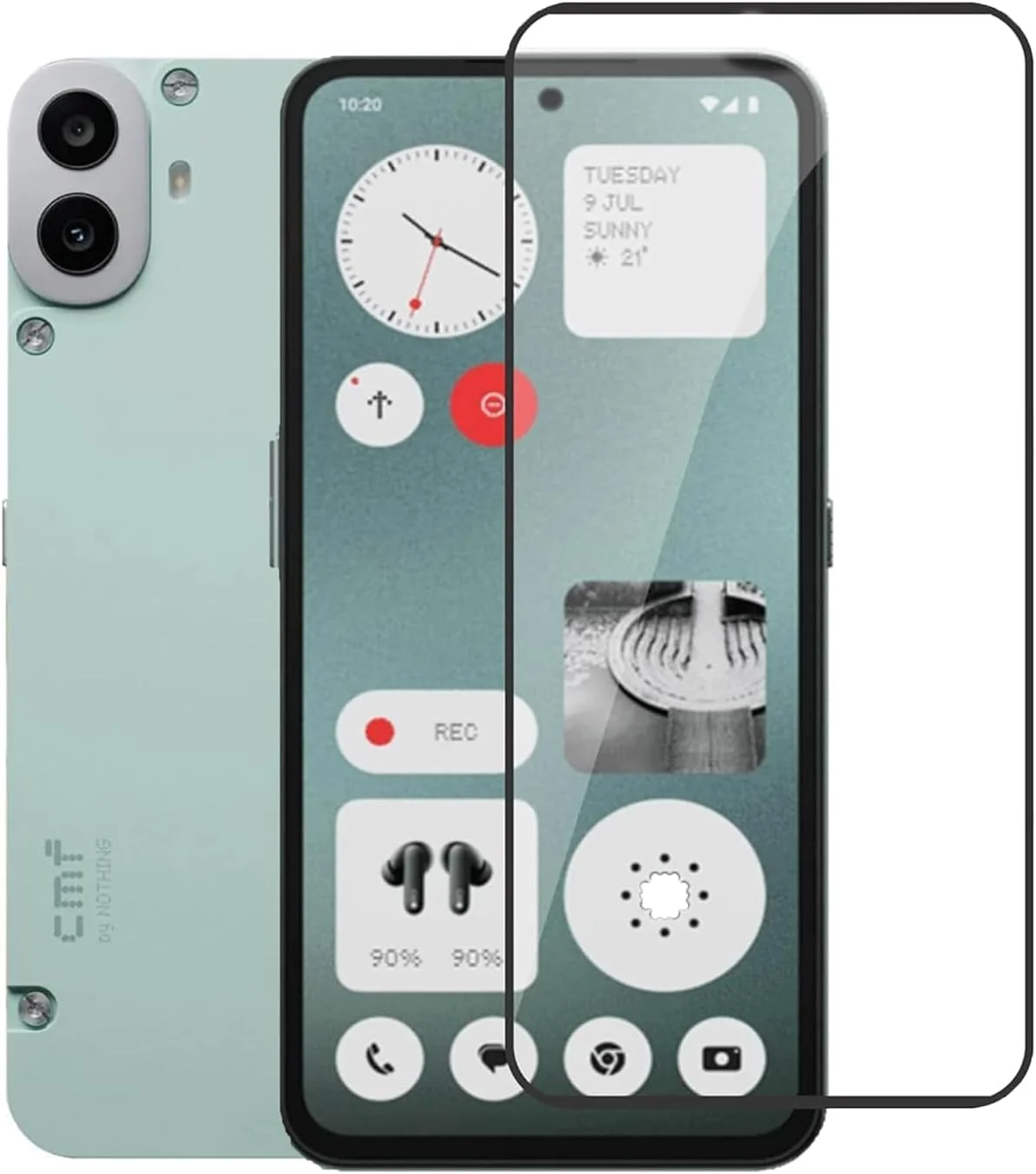 Zubitech Screen Protector for Nothing CMF Phone 1 Tempered Glass Screen Protector 9H Hardness Anti Fingerprint Scratch Resistance for Nothing CMF Phone 1