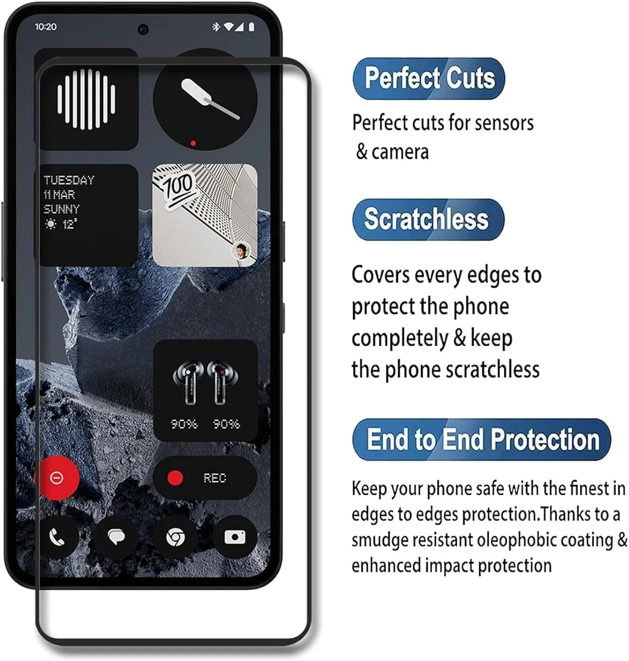 Screen Protector for Nothing CMF Phone 2 Pro Tempered Glass Screen Protector 9H Hardness Anti Fingerprint Scratch Resistance for CMF by Nothing Phone 2 Pro