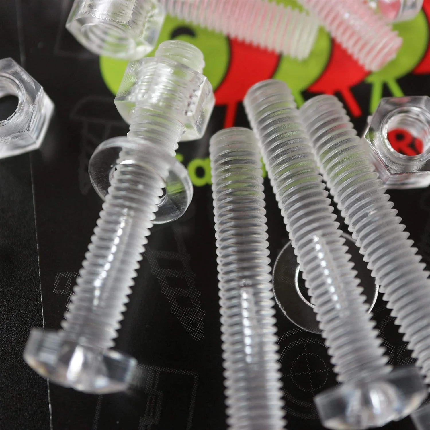 مجموعه 60 عددی پیچ و مهره و واشر شفاف اکریلیک M5 x 30mm کاترپیلار - پیچ های پلاستیکی اکریلیک، 13/64" x 1 3/16