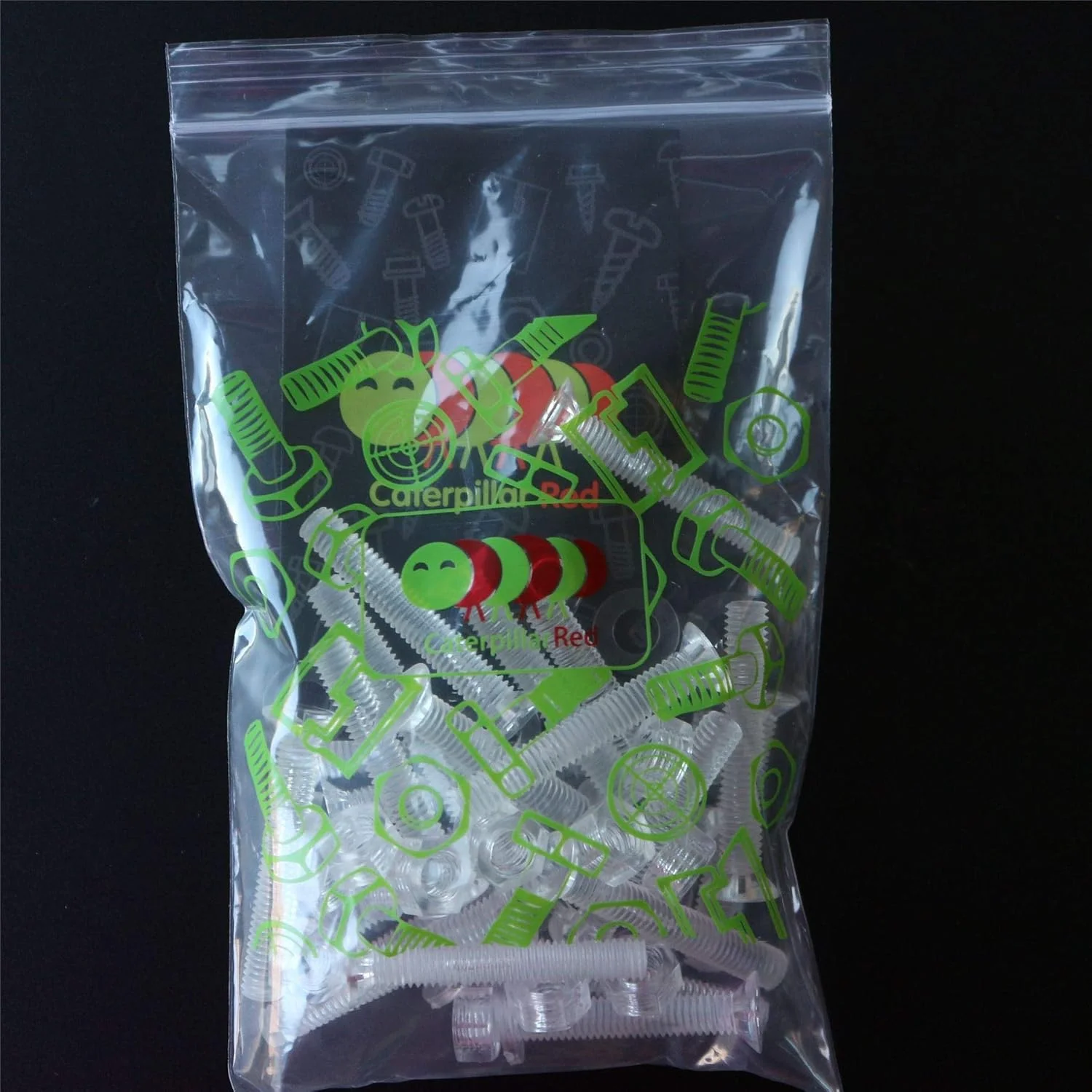 پیچ و مهره سر خزینه ای چهارسو کاترپیلار قرمز 20 عددی، پلاستیک اکریلیک شفاف، M6 x 40mm - پیچ های پلاستیکی اکریلیک، ایده آل برای تبدیل 15/64" x 1-37/64