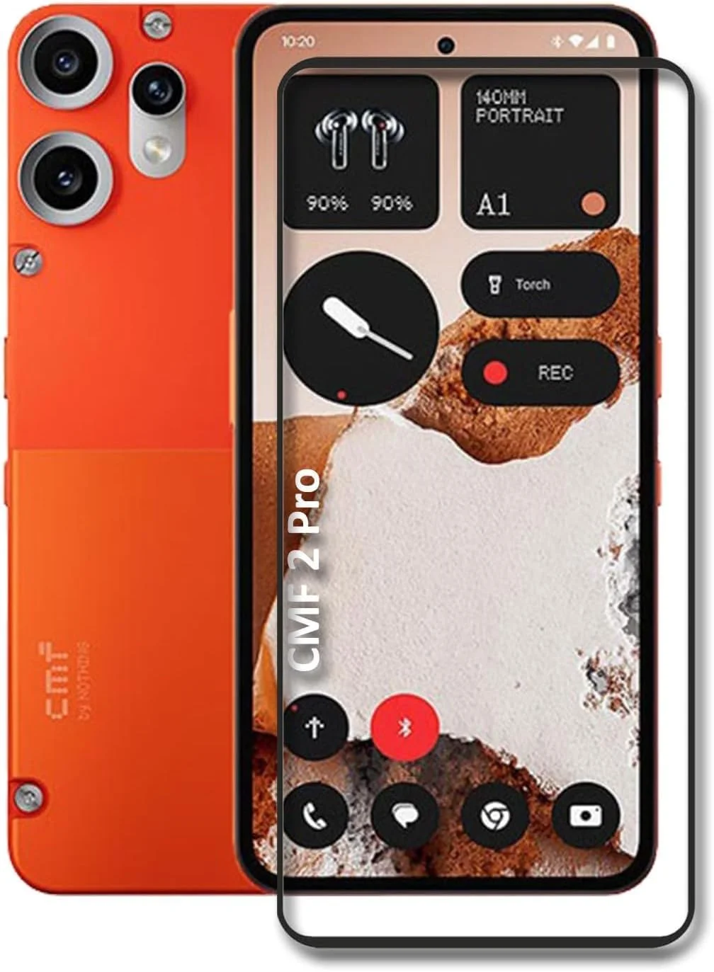 محافظ صفحه نمایش شیشه ای برای ناتینگ CMF Phone 2 Pro، محافظ صفحه نمایش شیشه ای حرارت دیده با سختی 9H، ضد خش، نصب بدون حباب برای CMF by Nothing Phone 2 Pro