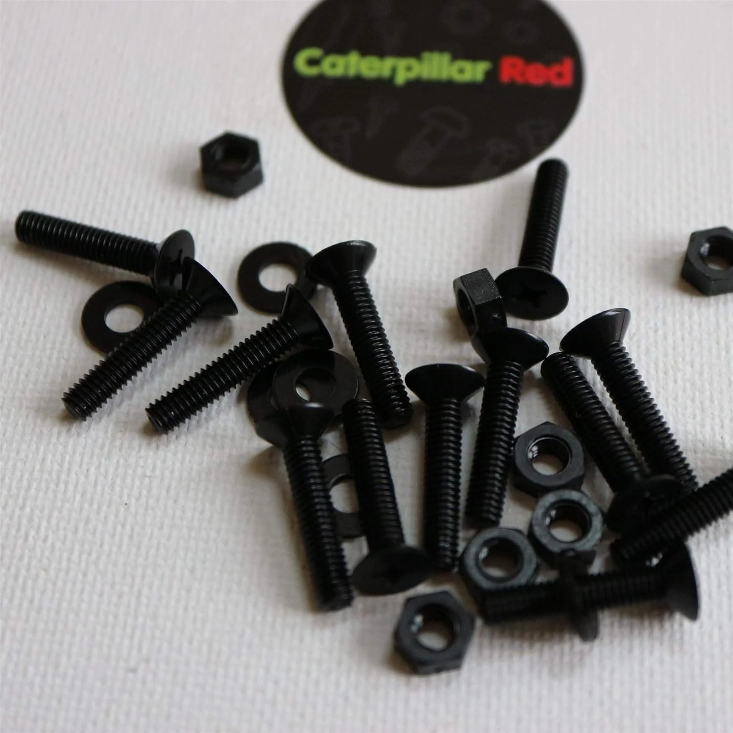 پیچ های پلاستیکی ماشین کاری سرتخت نایلونی مشکی و قرمز Caterpillar، M4 x 20mm، پیچ و مهره و واشر پلاستیکی، 5/32" x 25/32" پیچ های پلاستیکی ماشین کاری سرتخت نایلونی مشکی و قرمز Caterpillar، M4 x 20mm، پیچ و مهره و واشر پلاستیکی، 5/32" x 25/32"