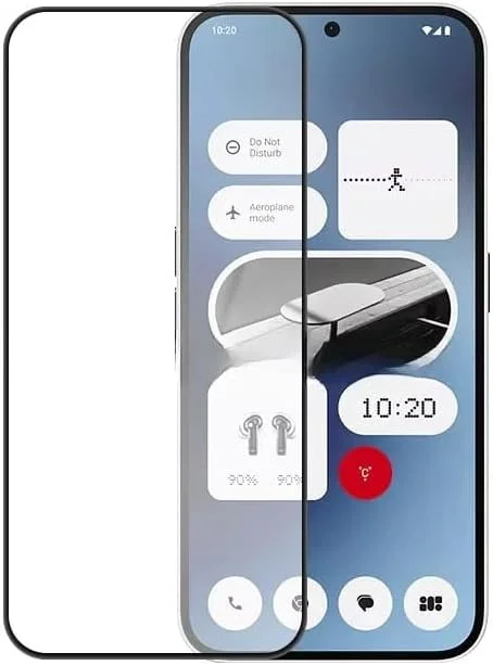 محافظ صفحه نمایش ناتینگ فون 3a، چسب کامل، بدون حباب، ضد خش، ضد اثر انگشت، شیشه حرارت دیده لبه منحنی 3D با سختی 9H برای ناتینگ فون 3a مدل 2025 شیشه مشکی 5D (1 عدد)