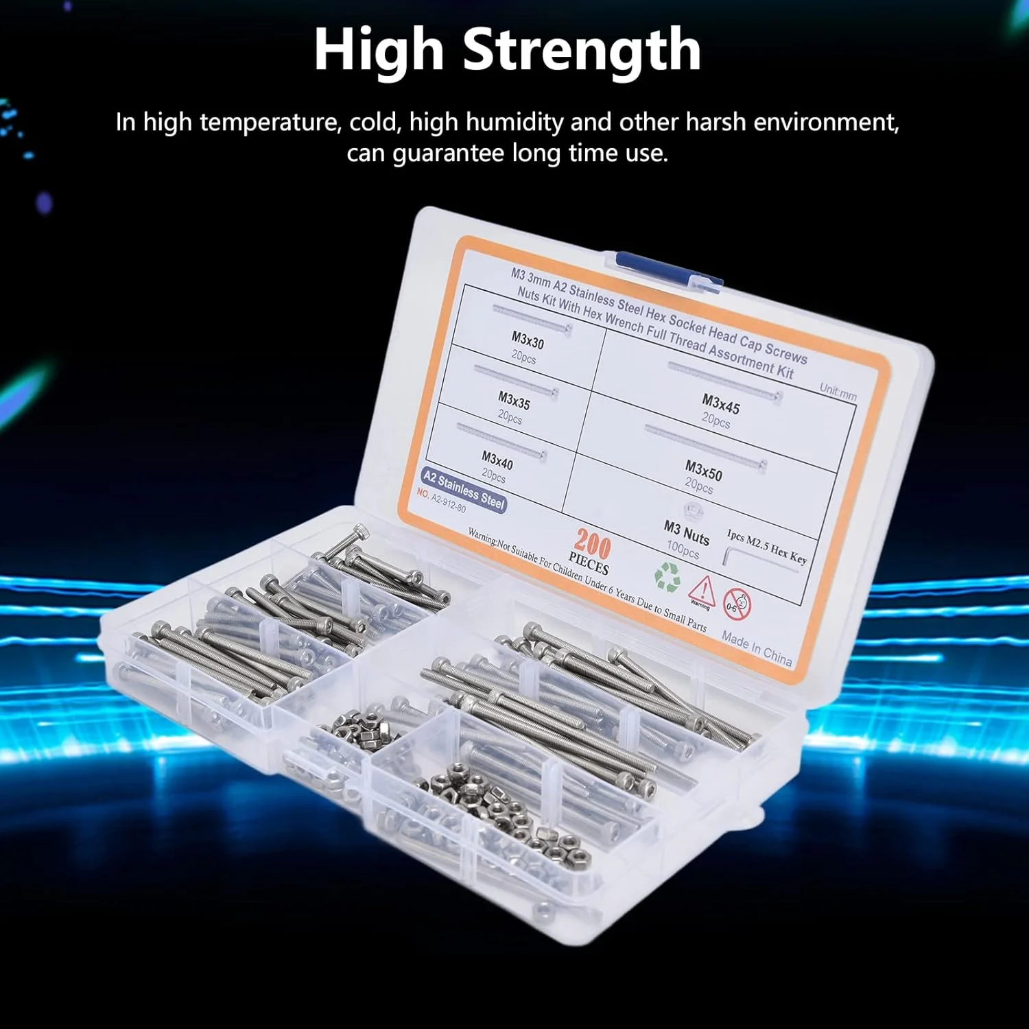 مجموعه پیچ و مهره سر شش گوش، عالی، بادوام، نصب آسان، صنعتی، خانگی، فضای باز، با مجموعه پیچ های سر سوکت شش گوش، برای صنعت (فولاد ضد زنگ) مجموعه پیچ و مهره سر شش گوش، عالی، بادوام، نصب آسان، صنعتی، خانگی، فضای باز، با مجموعه پیچ های سر سوکت شش گوش، برای صنعت (فولاد ضد زنگ)