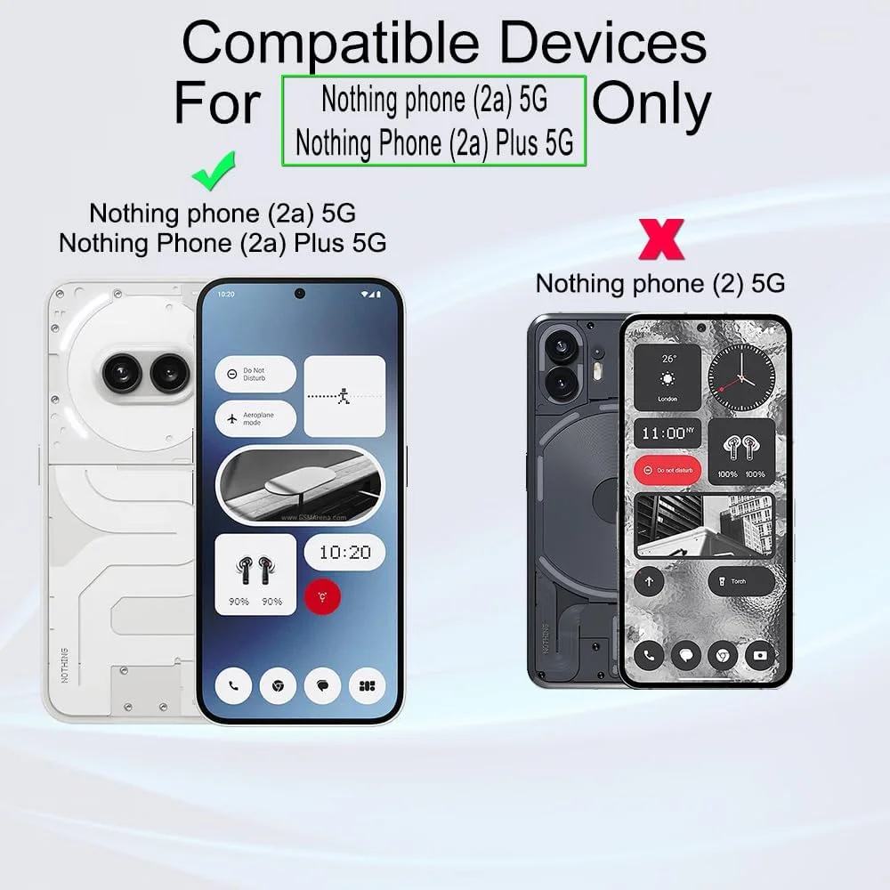 محافظ صفحه نمایش 2 عددی Ibywind برای گوشی Nothing Phone (2a) 5G/Phone (2a) Plus 5G 6.7 اینچی، شیشه حرارت دیده با سختی 9H، همراه با 1 عدد محافظ لنز دوربین، نصب آسان، ضد شکستن، فوق العاده شفاف