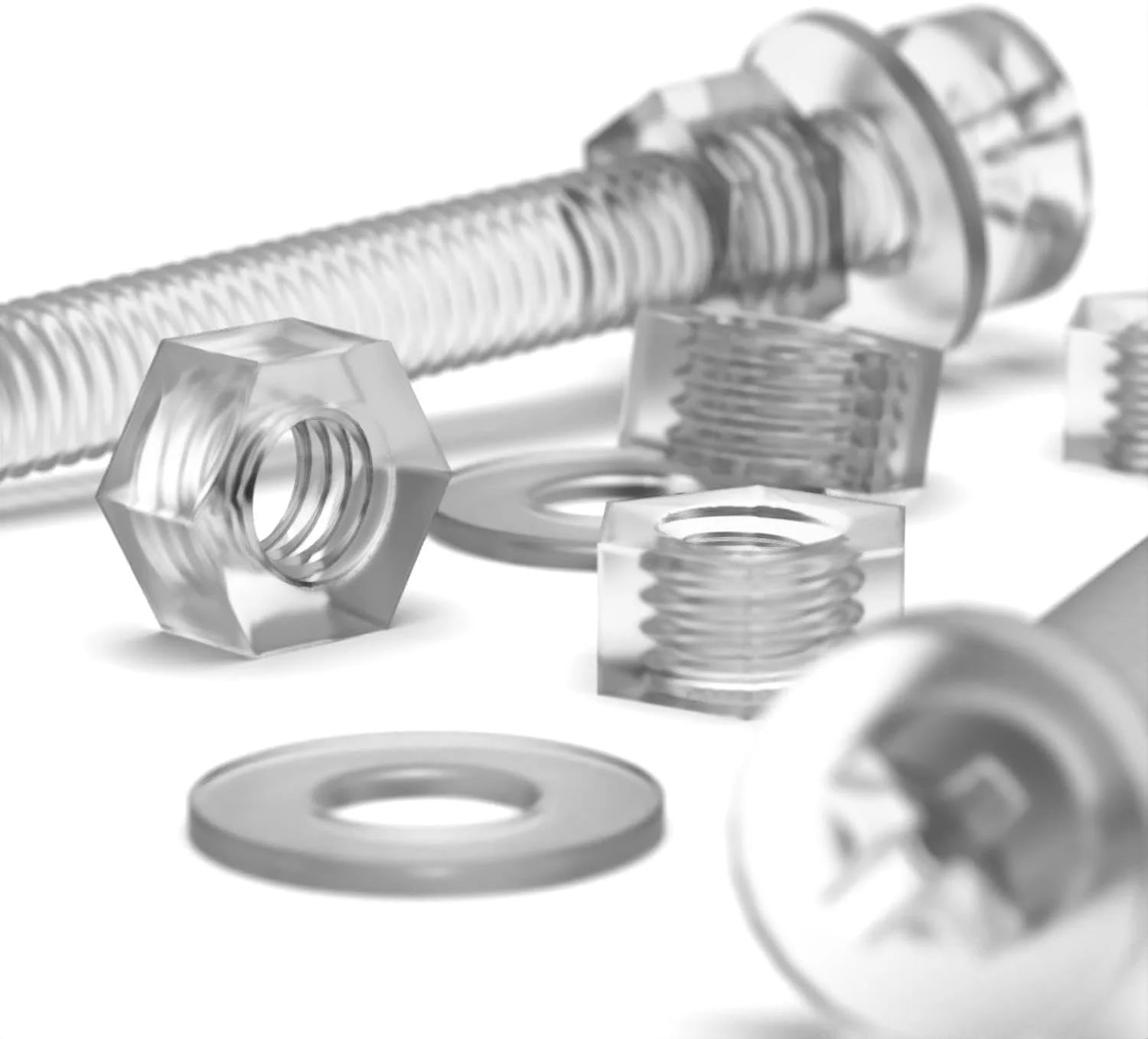 بسته 60 عددی پیچ و مهره و واشر پلاستیکی شفاف اکریلیک M3 x 25mm کاترپیلار - پیچ های پلاستیکی اکریلیک، 1/8" x 1 بسته 60 عددی پیچ و مهره و واشر پلاستیکی شفاف اکریلیک M3 x 25mm کاترپیلار - پیچ های پلاستیکی اکریلیک، 1/8" x 1