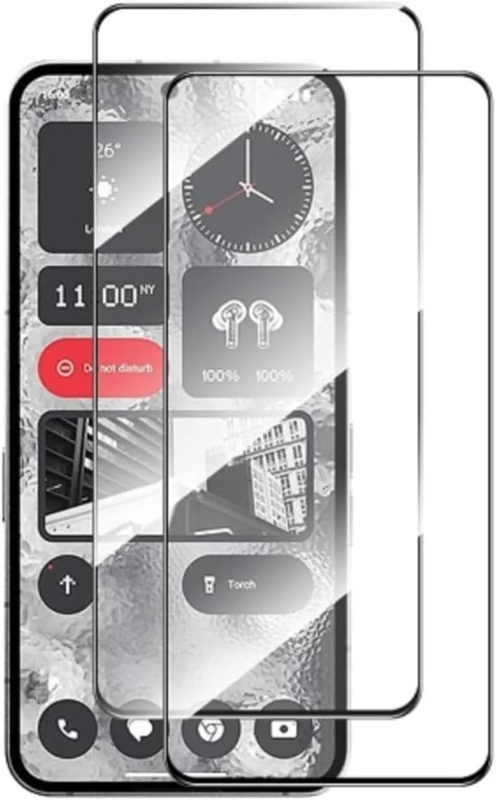محافظ صفحه نمایش Zubitech [بسته 2 عددی] برای ناتینگ فون 2A / 2A Plus - شیشه حرارت دیده، سختی 9H، ضد اثر انگشت، مقاوم در برابر خراش