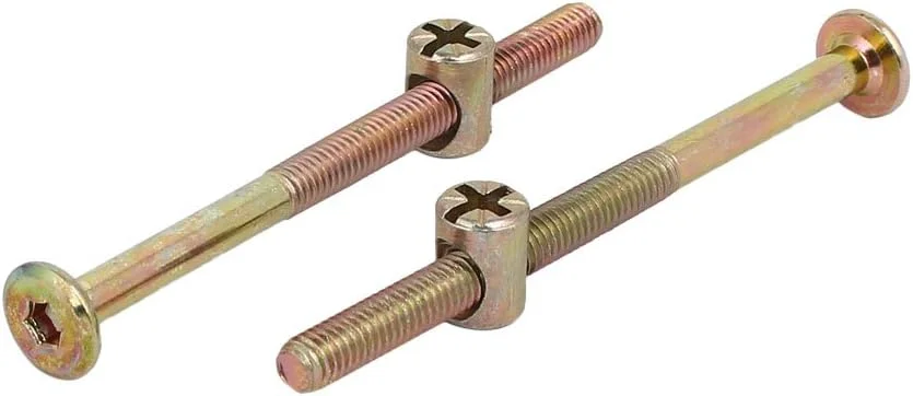 Aexit پیچ و مهره سر گرد M6x85mm با رزوه بلند 55mm و سوکت شش گوش، به همراه مهره اتصال، 8 ست (699657af8f71208f9e60d26b99ad6236)